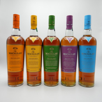Macallan Edition No's 2, 3, 4, 5 & 6 ~ 5 bottles