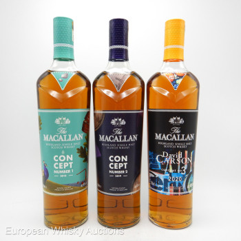 Macallan Concept Numbers 1, 2 & 3 (3 bottles)