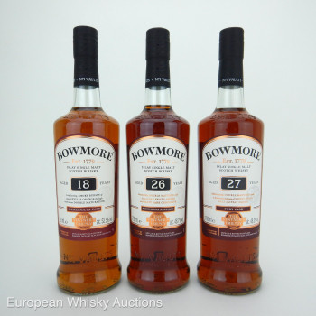 Bowmore The Vitner's Trilogy ~ 18, 26 & 27-years-old