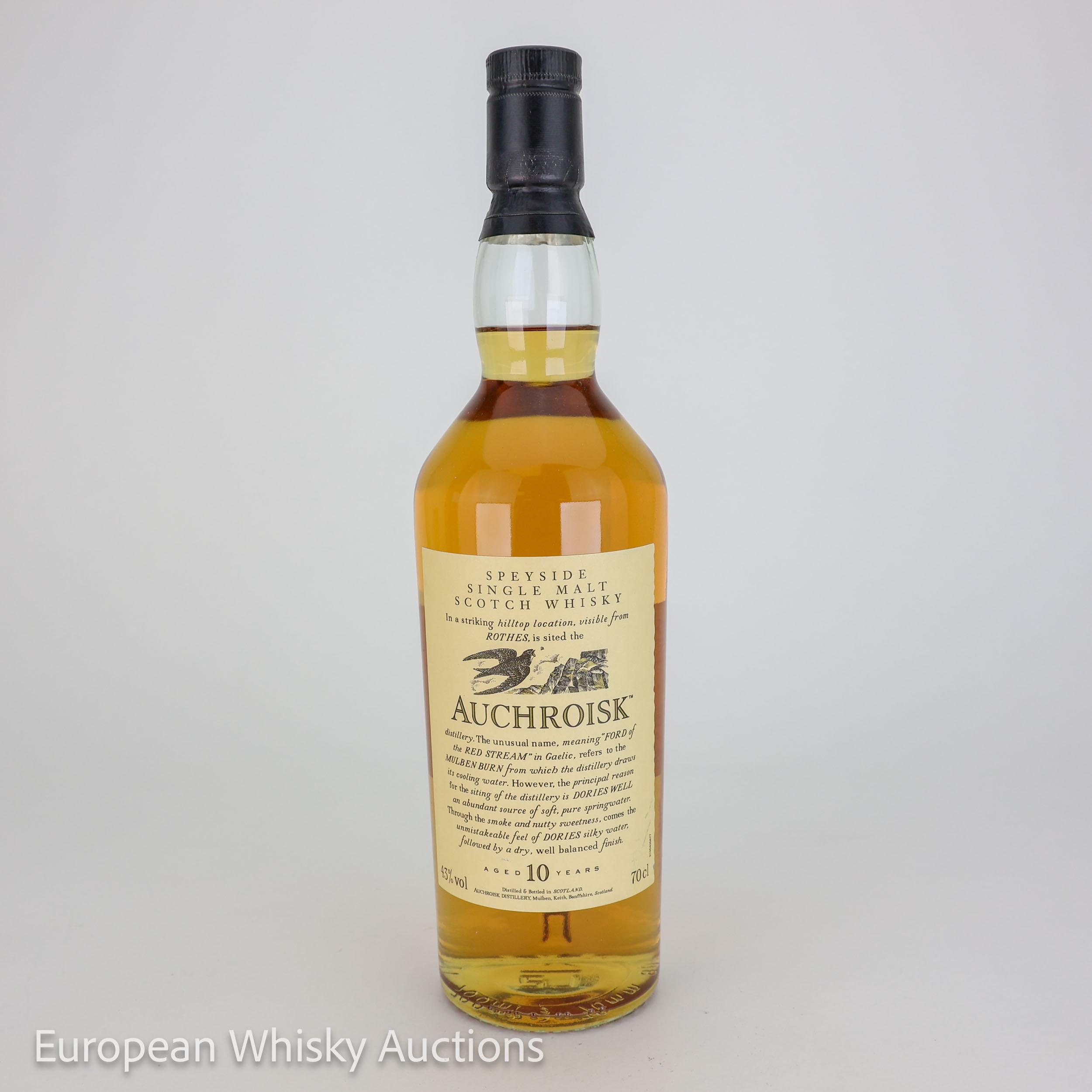 Auchroisk Flora & Fauna 10 Year Old, Bourbon Cask, 2001, 43% whisky bottle