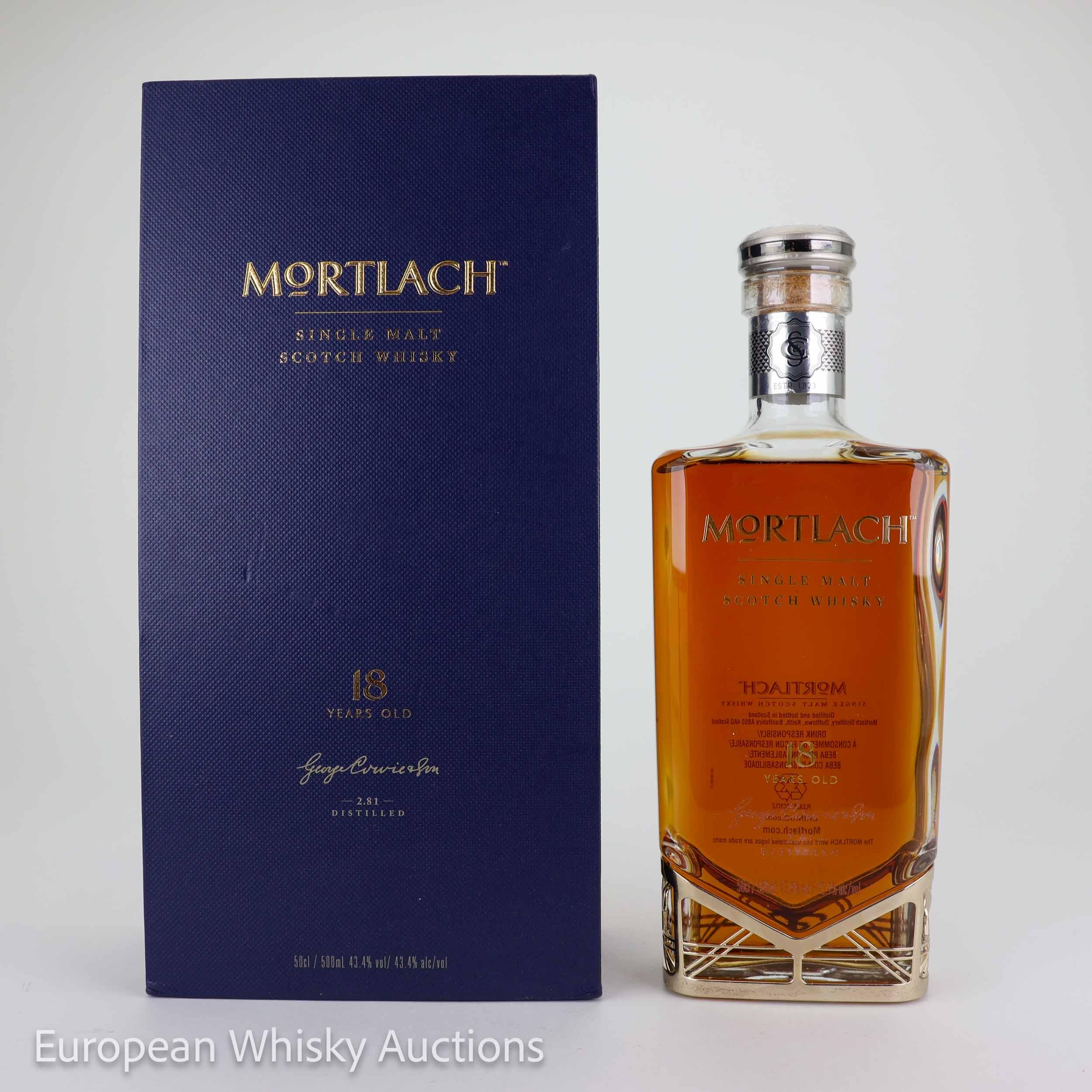 Mortlach 18 Year Old, Sherry & American Oak Cask, 2014, 43.4% whisky bottle