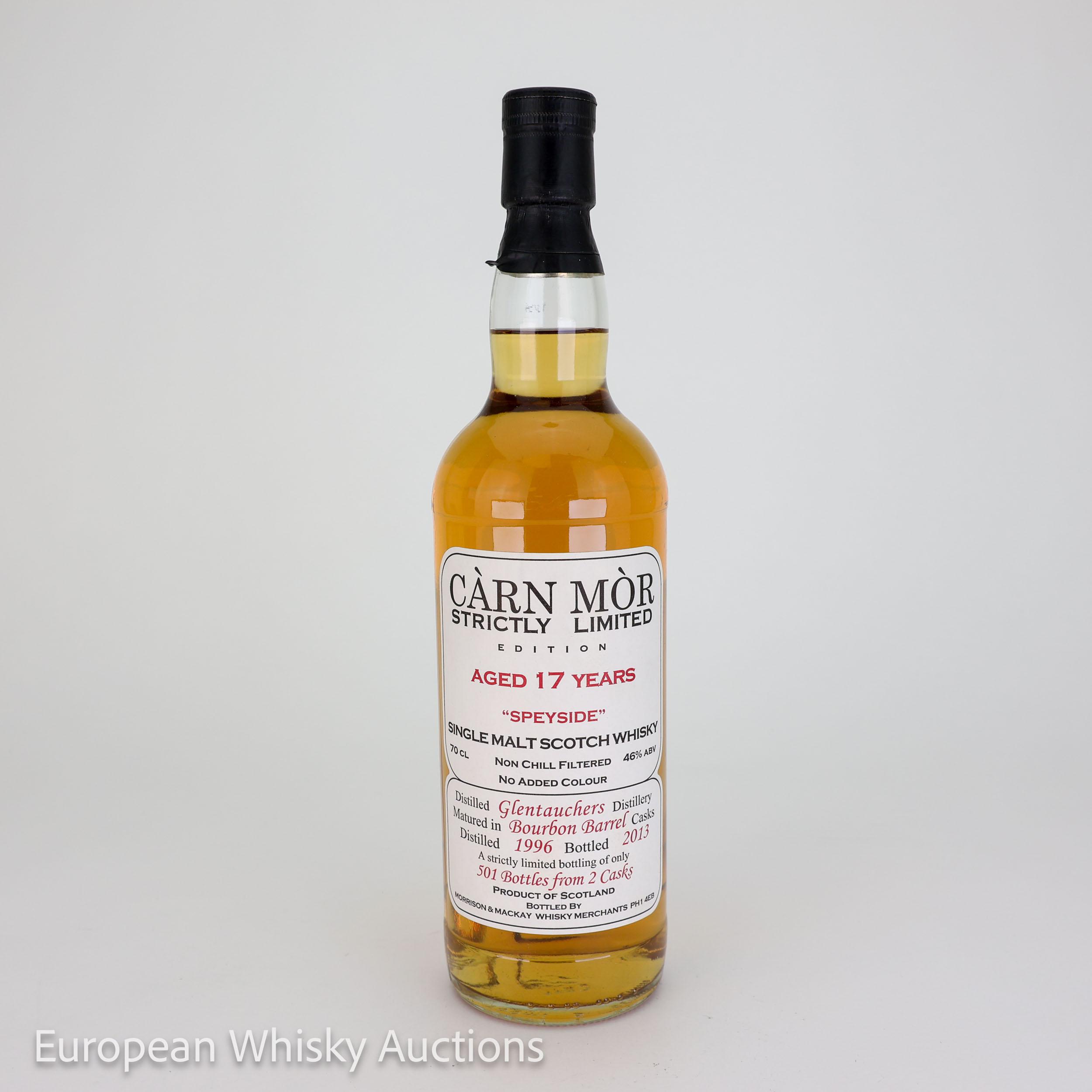 Glentauchers Càrn Mòr Strictly Limited Edition 17 Year Old, Bourbon Cask, 1996, Morrison & Mackay, 46% whisky bottle