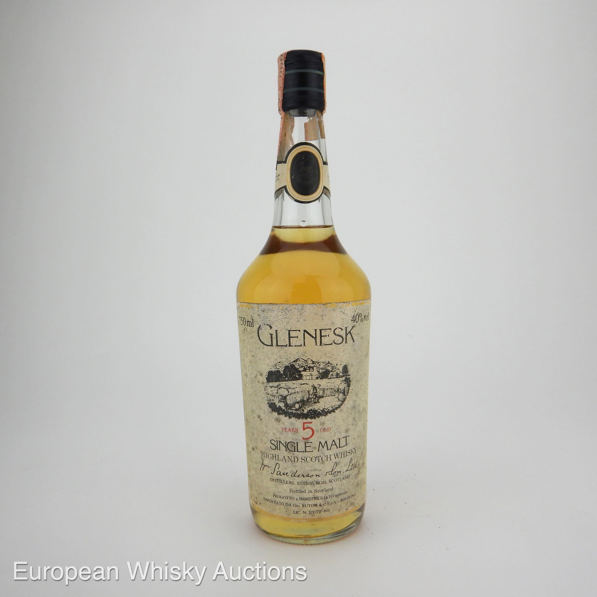 Glenesk 5 Year Old, 40% whisky bottle
