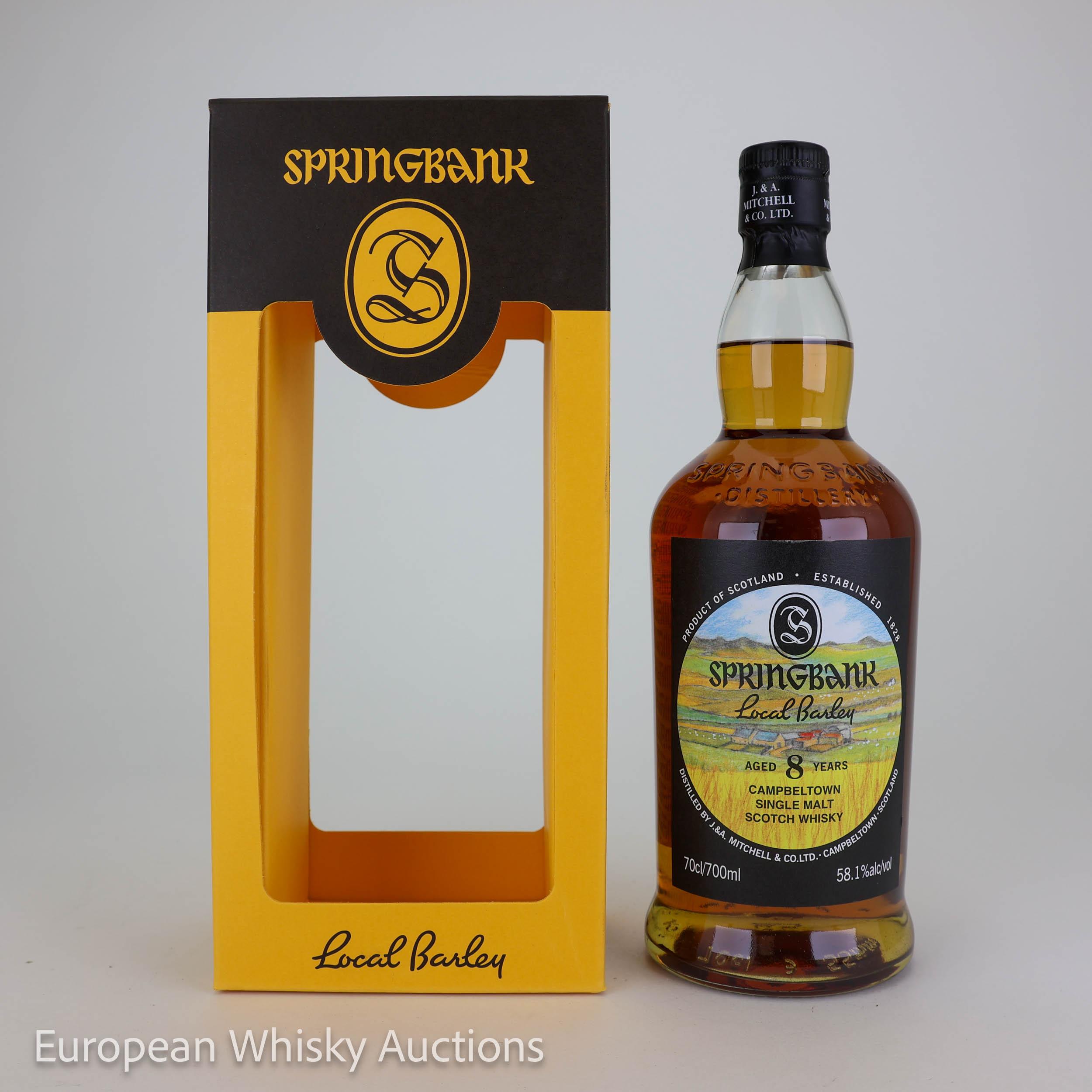 Springbank Local Barley 8 Year Old, Bourbon & Sherry Cask, 2024, 58.1% whisky bottle
