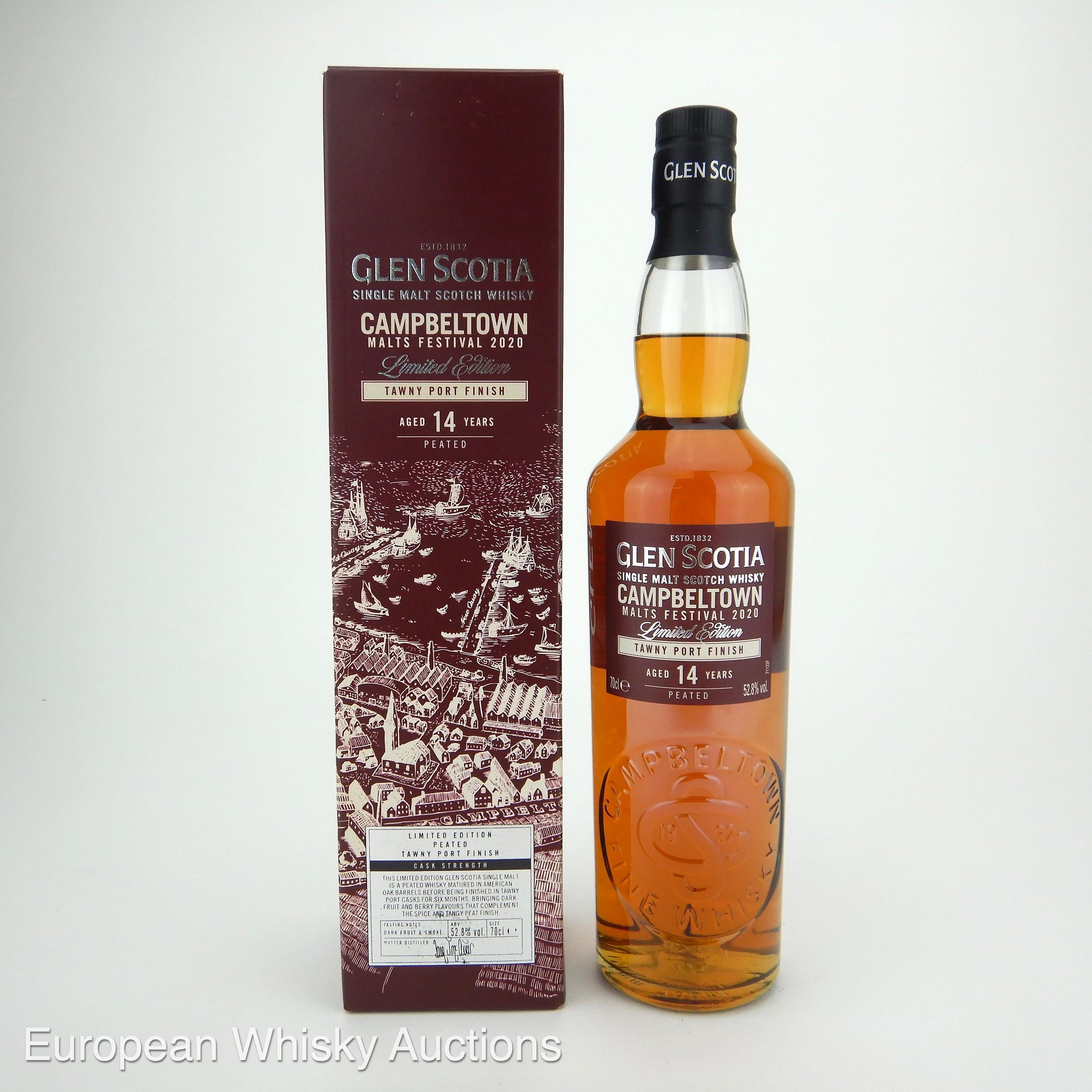 Glen Scotia Campbeltown Malts Festival 2020 Tawny Port Finish 14 Year Old, American Oak & Tawny Port Cask, 2020, 52.8% whisky bottle