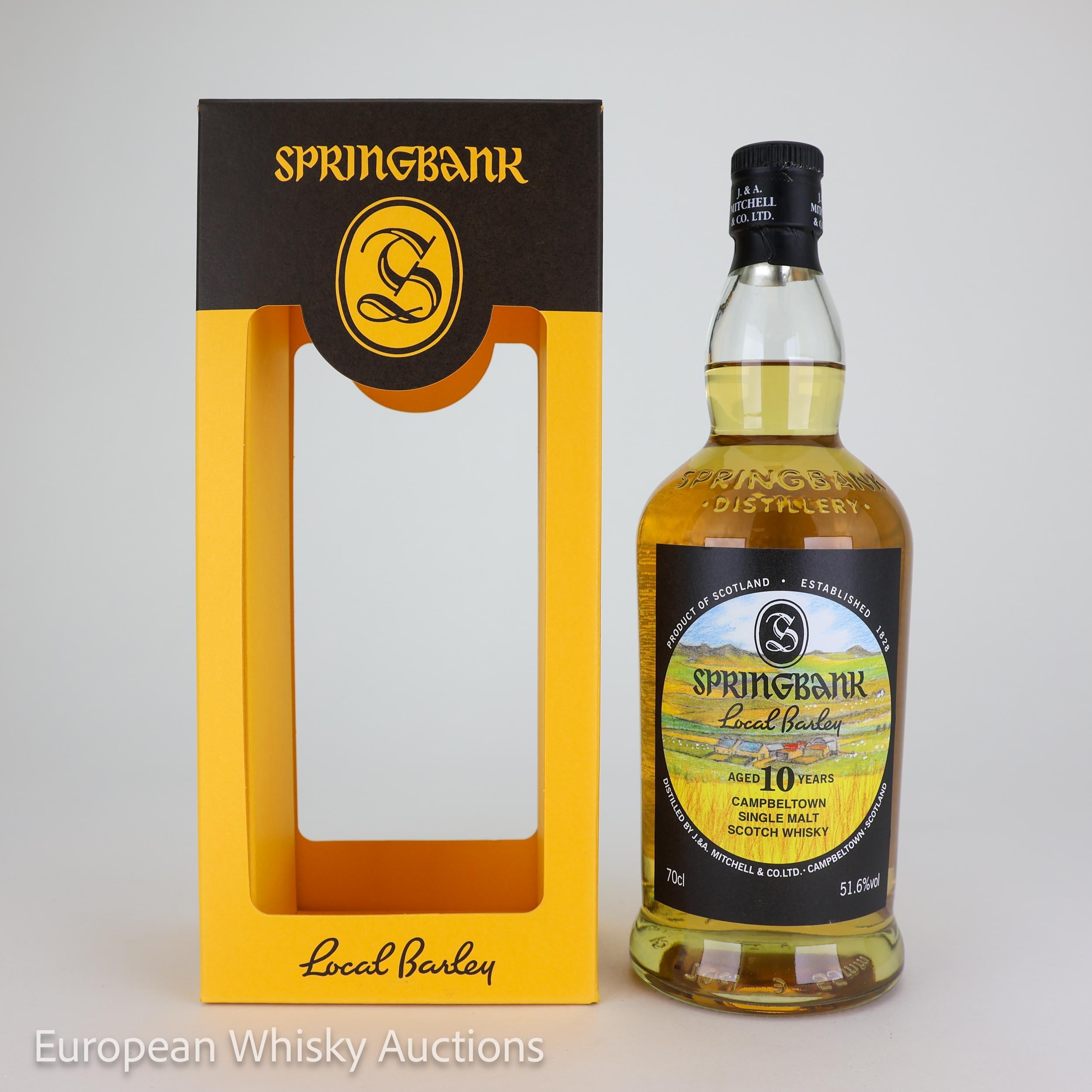 Springbank Local Barley 10 Year Old, Bourbon Cask, 2021, 51.6% whisky bottle