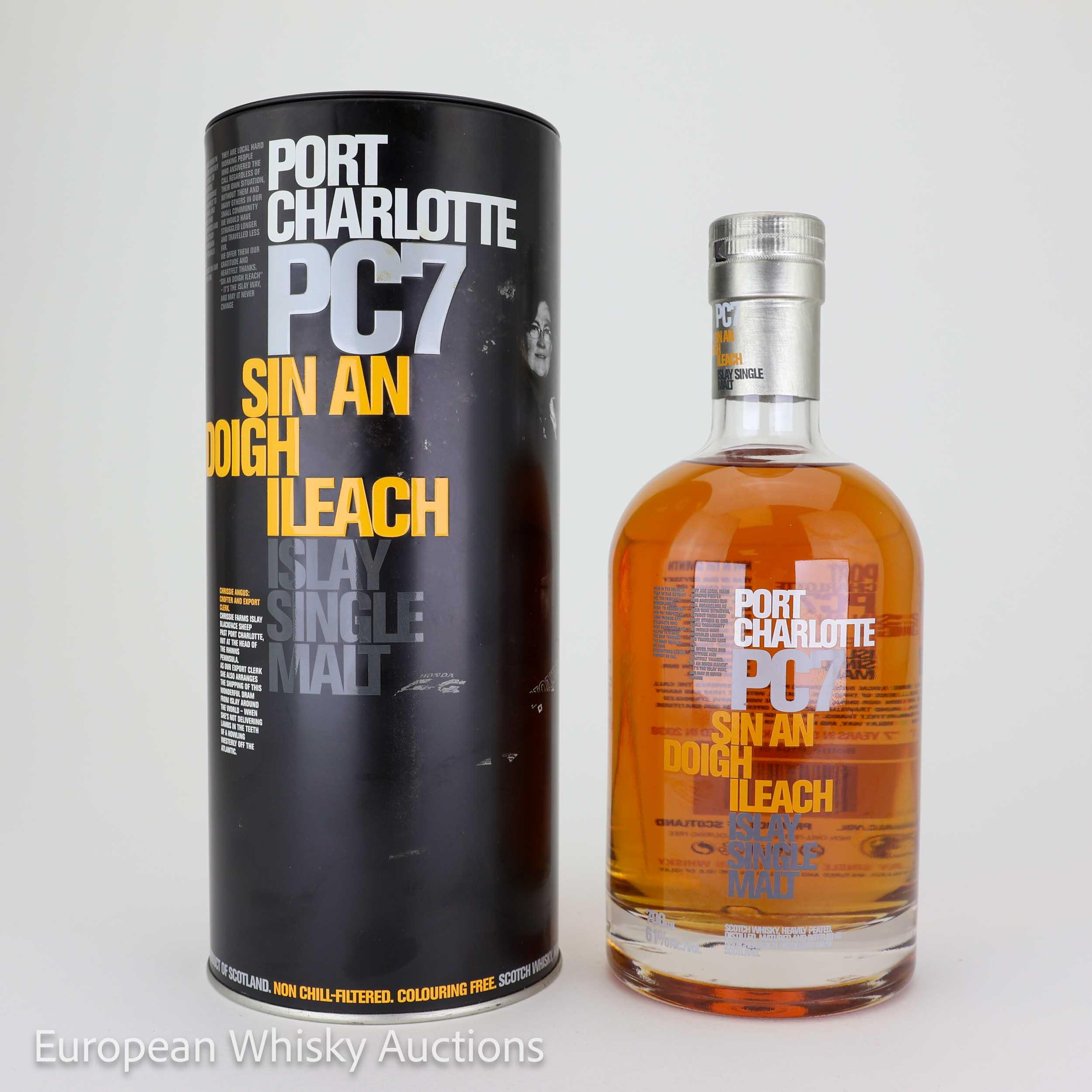 Port Charlotte PC7 Sin An Doigh Ileach 7 Year Old, Bourbon & Sherry Cask, 2008, 61% whisky bottle