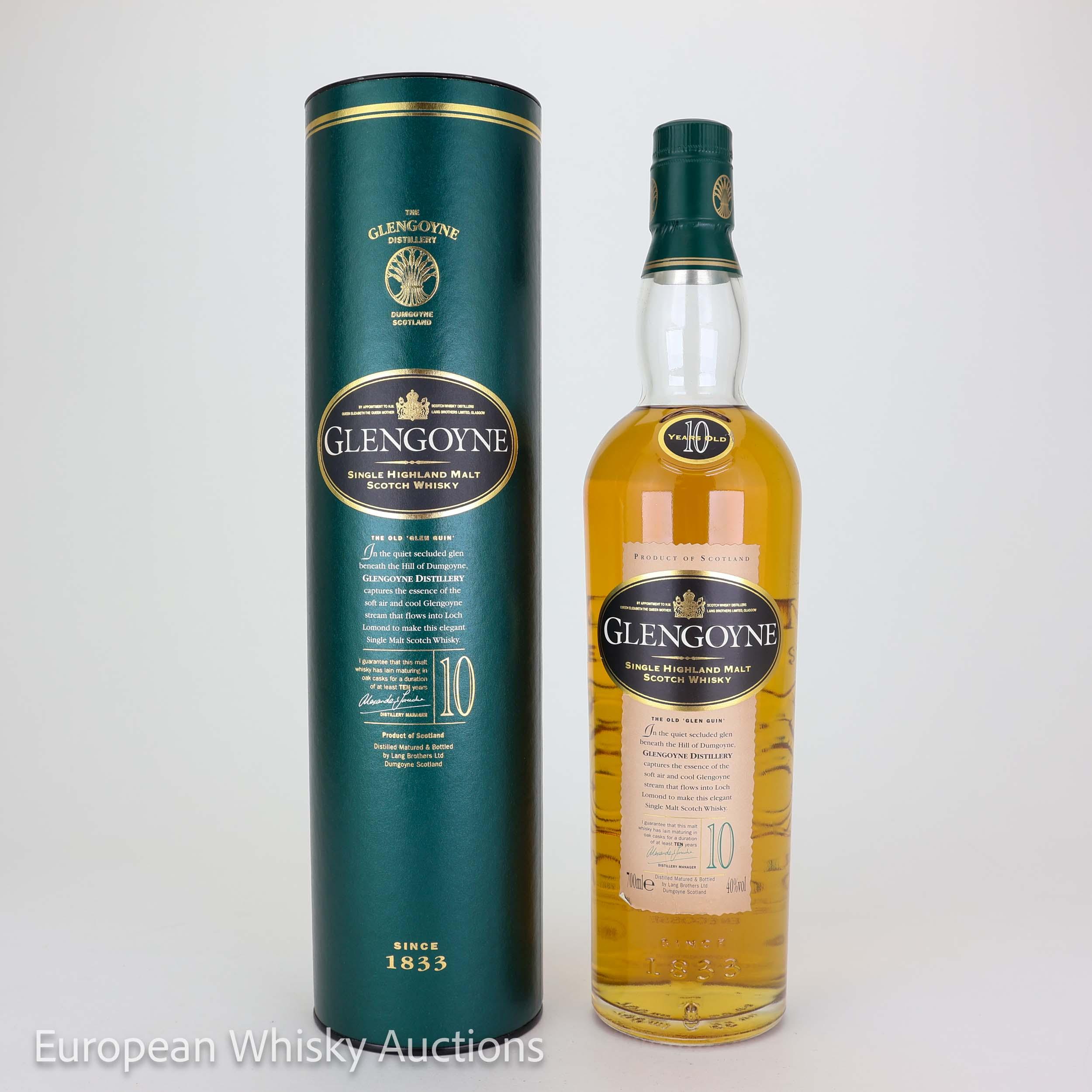 Glengoyne 10 Year Old, Sherry & Bourbon Cask, 40%, 70cl whisky bottle
