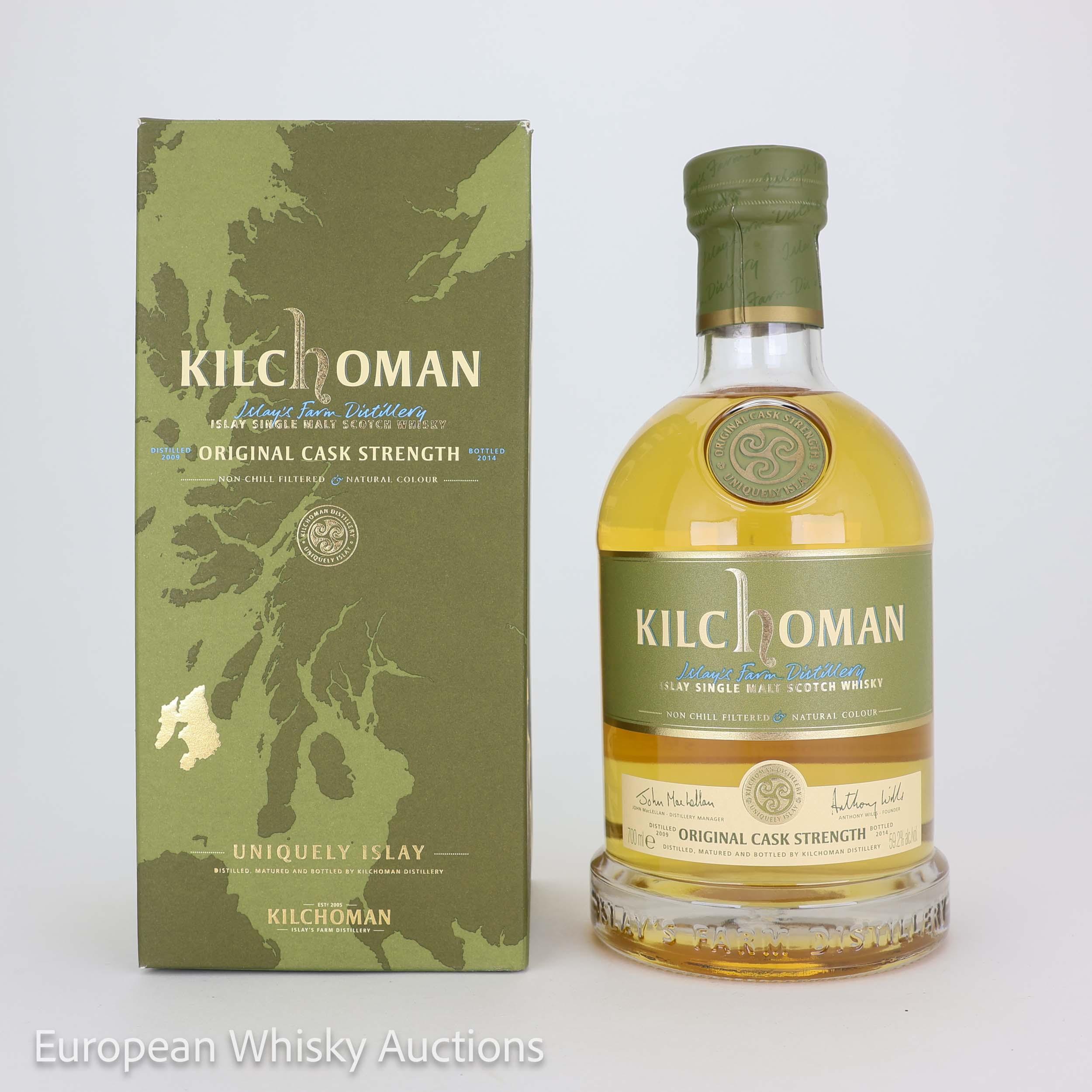 Kilchoman 2009 Original Cask Strength 5 Year Old, Bourbon Cask, 2014, 59.2% whisky bottle