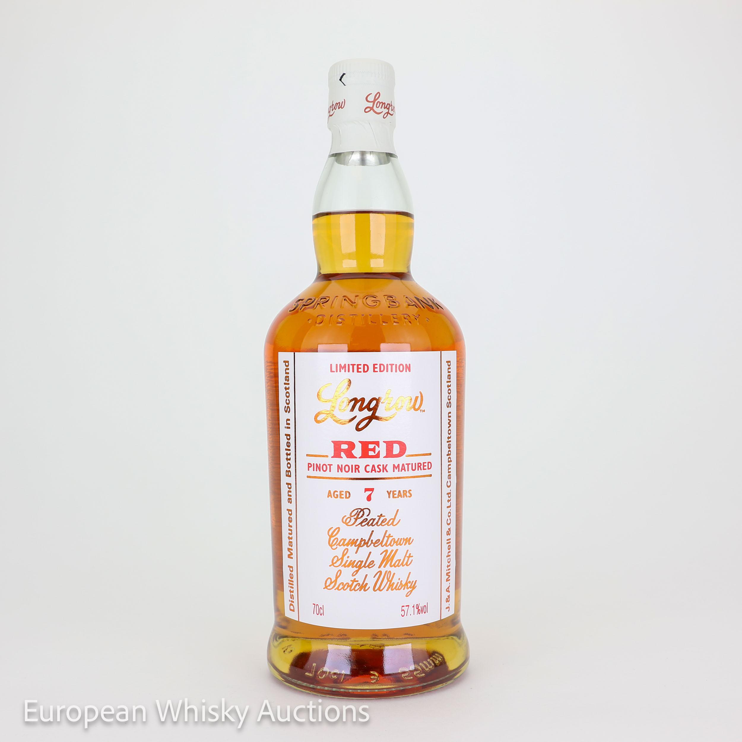 Longrow Red 7 Year Old, Bourbon & Pinot Noir Cask, 2024, 57.1% whisky bottle