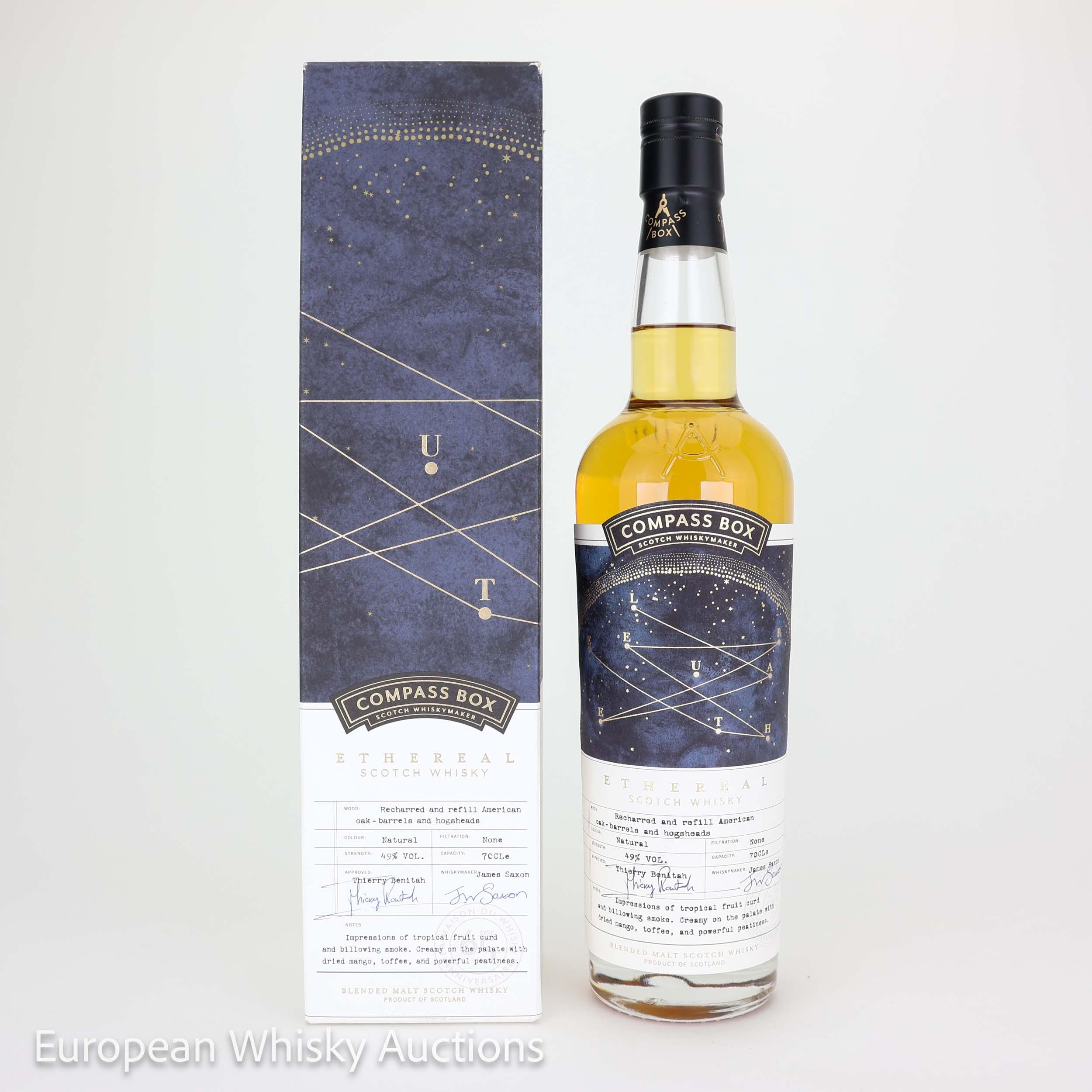 Compass Box Ethereal - 65th Anniversary, American Oak Cask, Compass Box, 49% whisky bottle