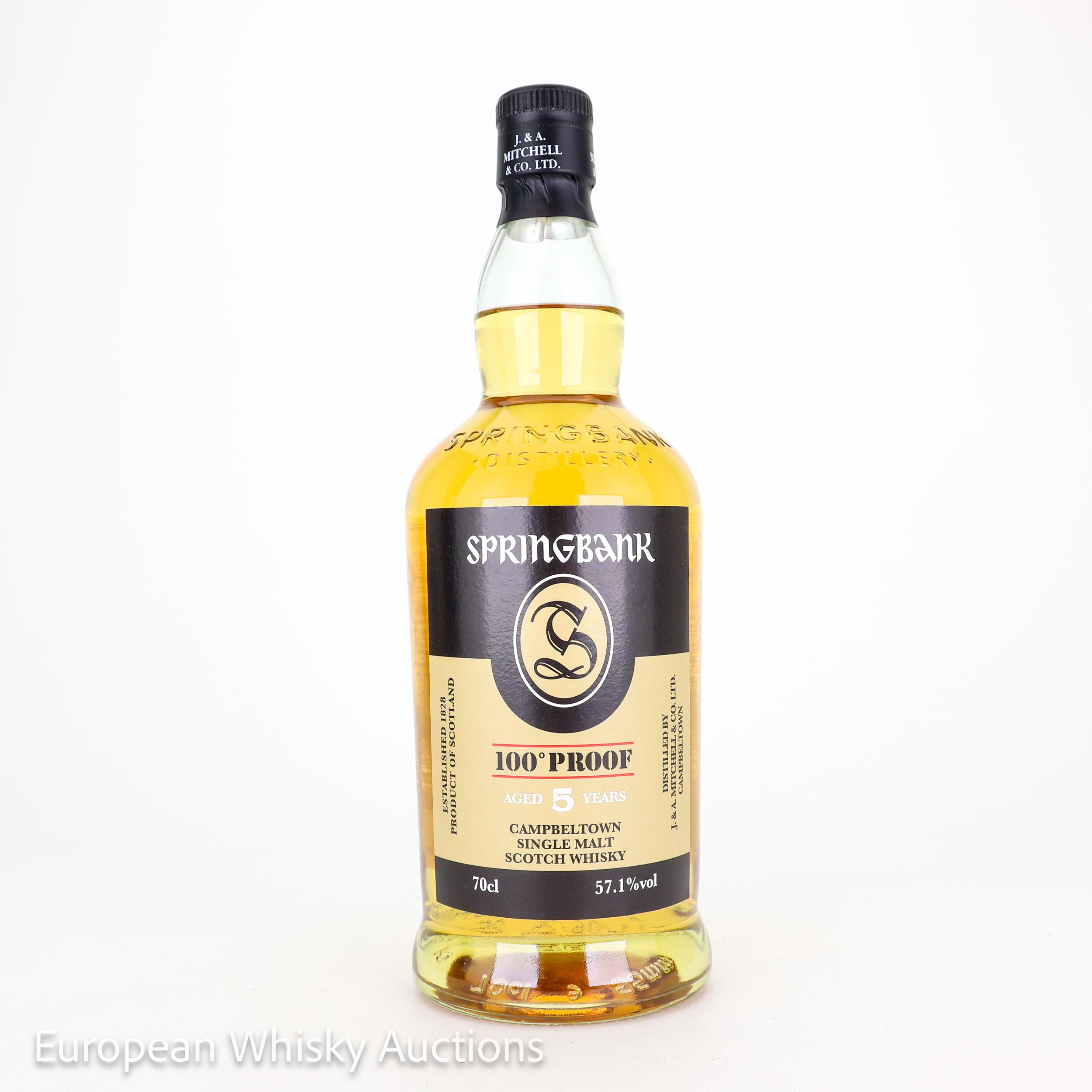 Springbank 100° Proof 5 Year Old, Bourbon Cask, 2025, 57.1% whisky bottle
