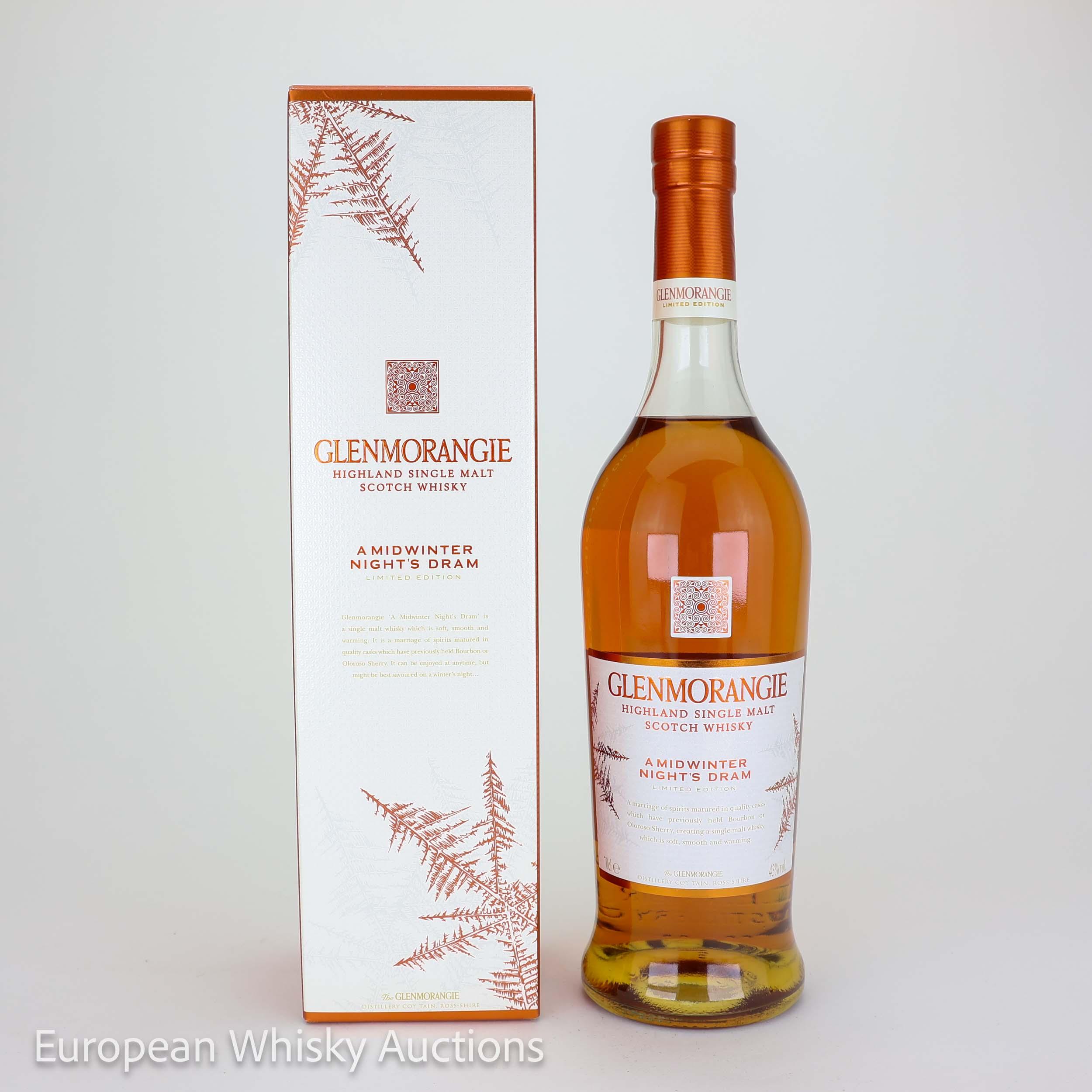 Glenmorangie A Midwinter Night's Dram, Bourbon & Oloroso Sherry Cask, 1st Release, 2015, 43% whisky bottle