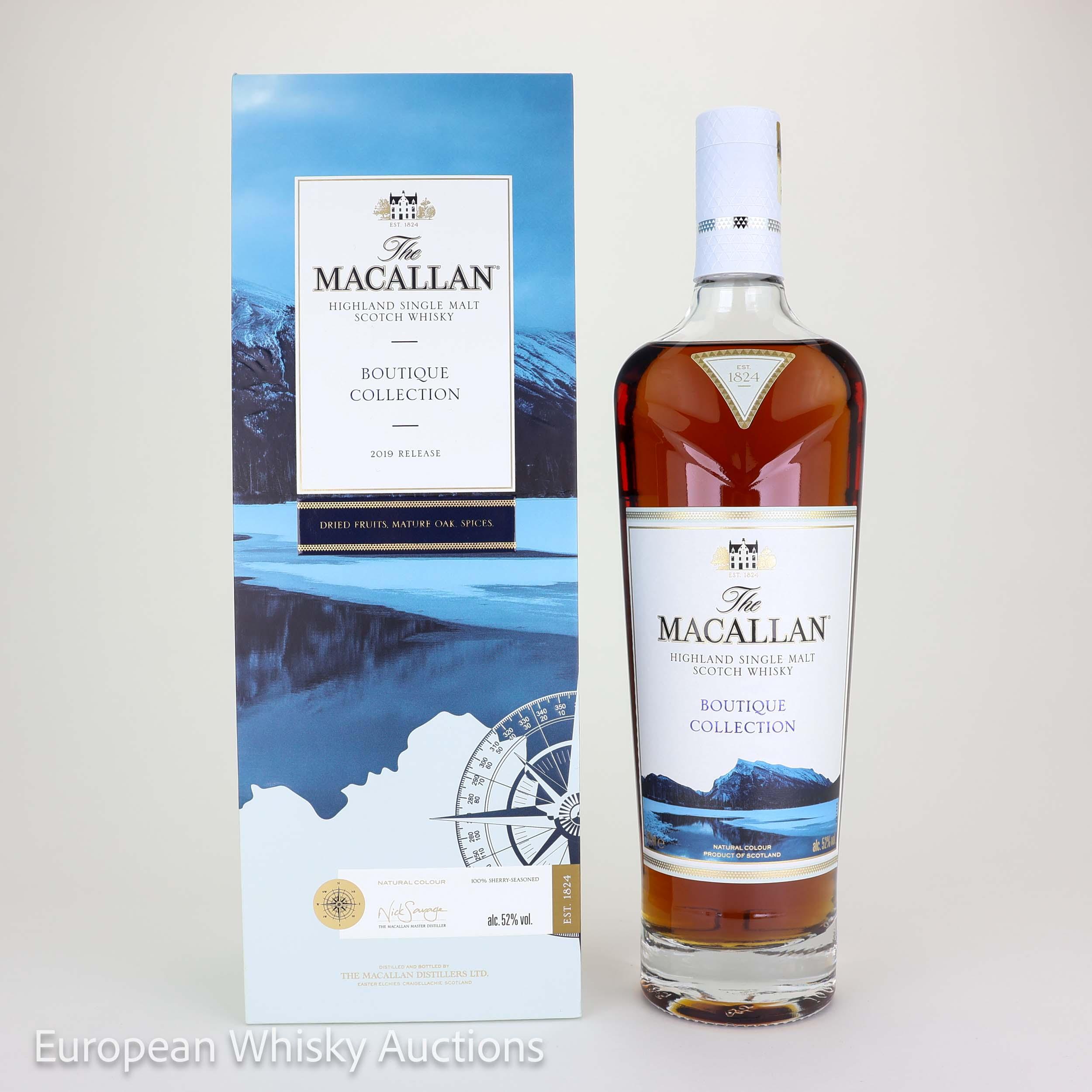 Macallan Boutique Collection, American & European Oak Sherry-Seasoned Cask, 2019, 52% whisky bottle