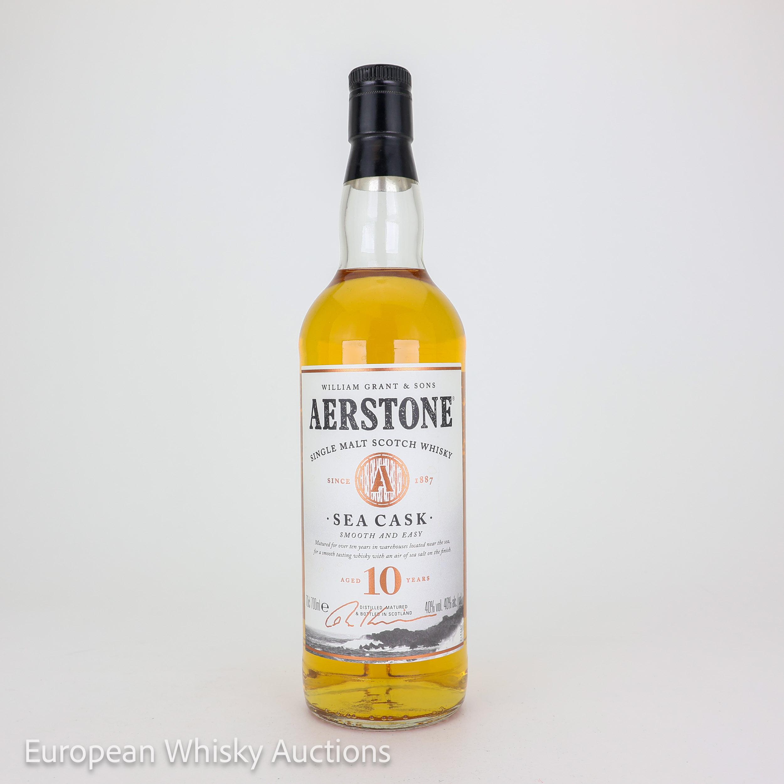 Aerstone 10 Year Old Sea Cask, Bourbon & Sherry Cask, 2018, 40% whisky bottle