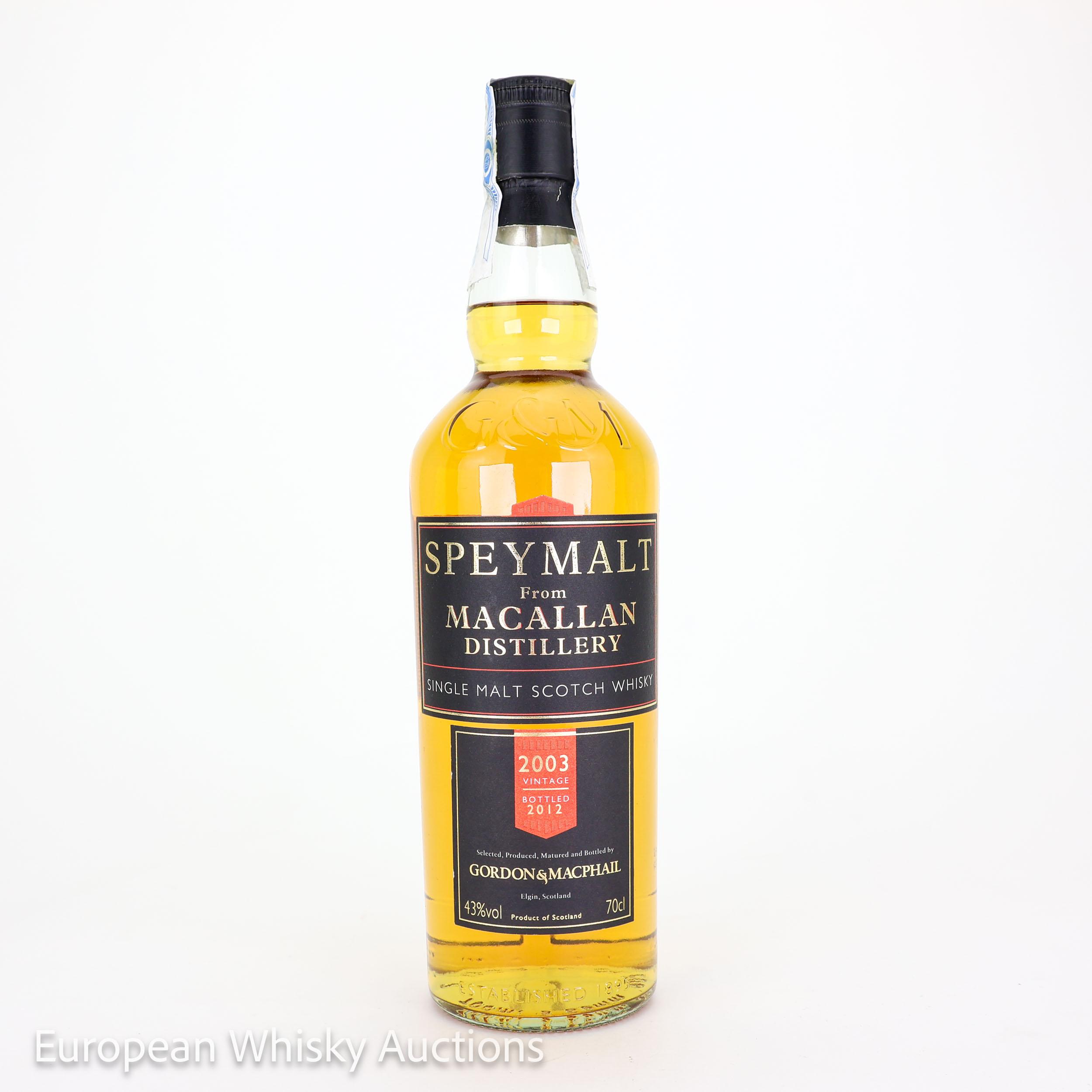 Macallan Speymalt 9 Year Old, Sherry Cask, 2003, Gordon & MacPhail, 43% whisky bottle