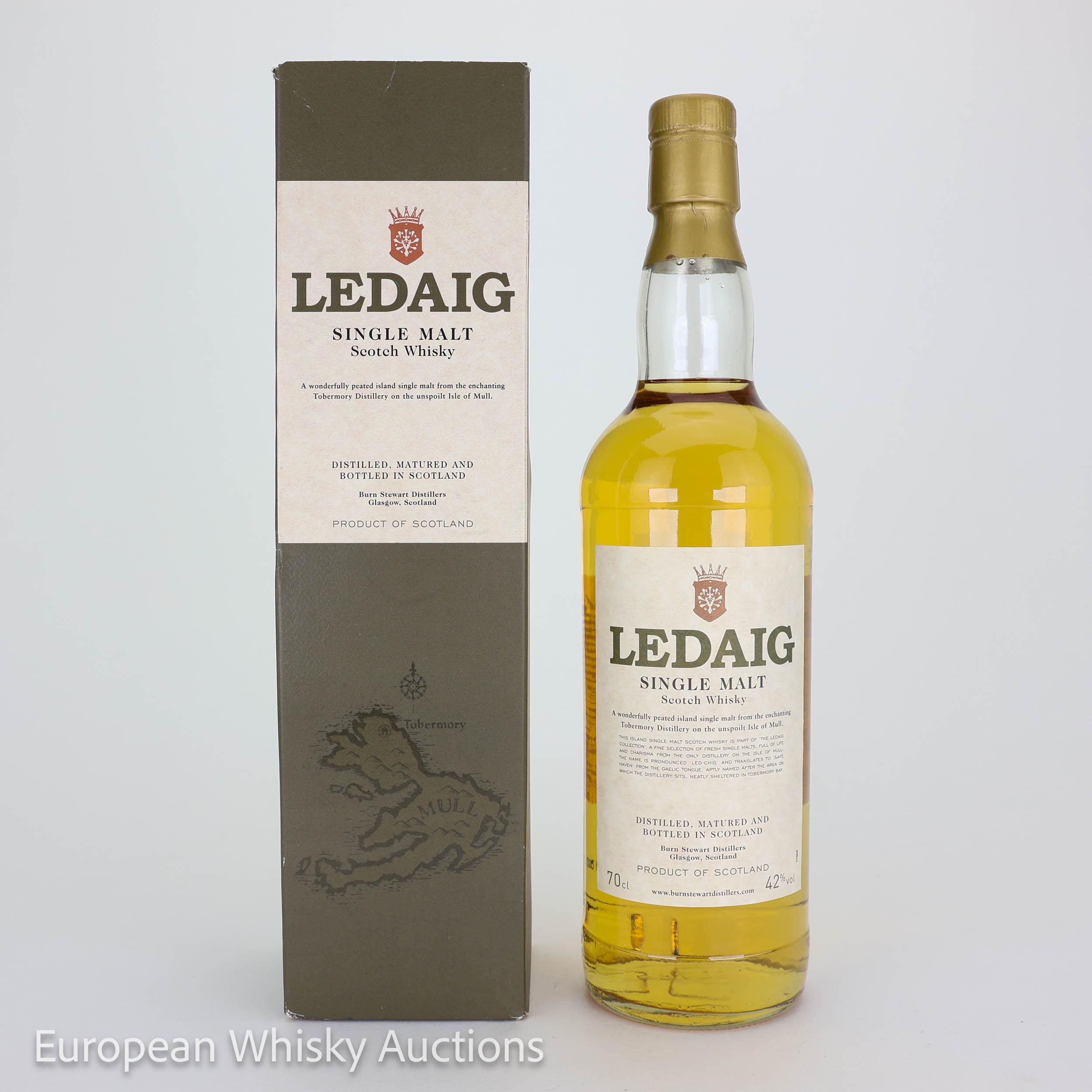 Ledaig Single Malt, Batch 1996 5105 L1/6, 2005, 42% whisky bottle