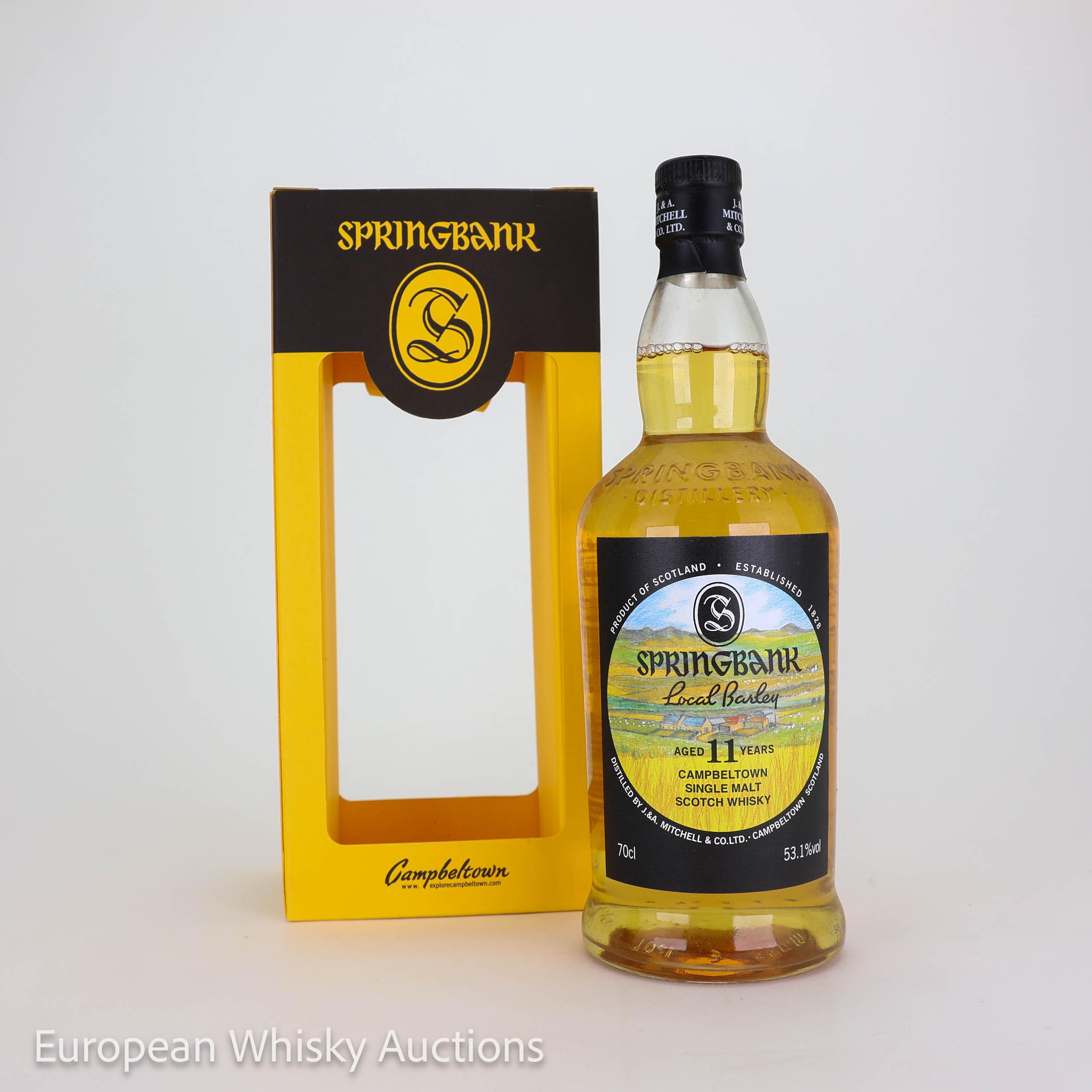 Springbank Local Barley 11 Year Old, Bourbon Cask, 2017, 53.1%, 70cl whisky bottle