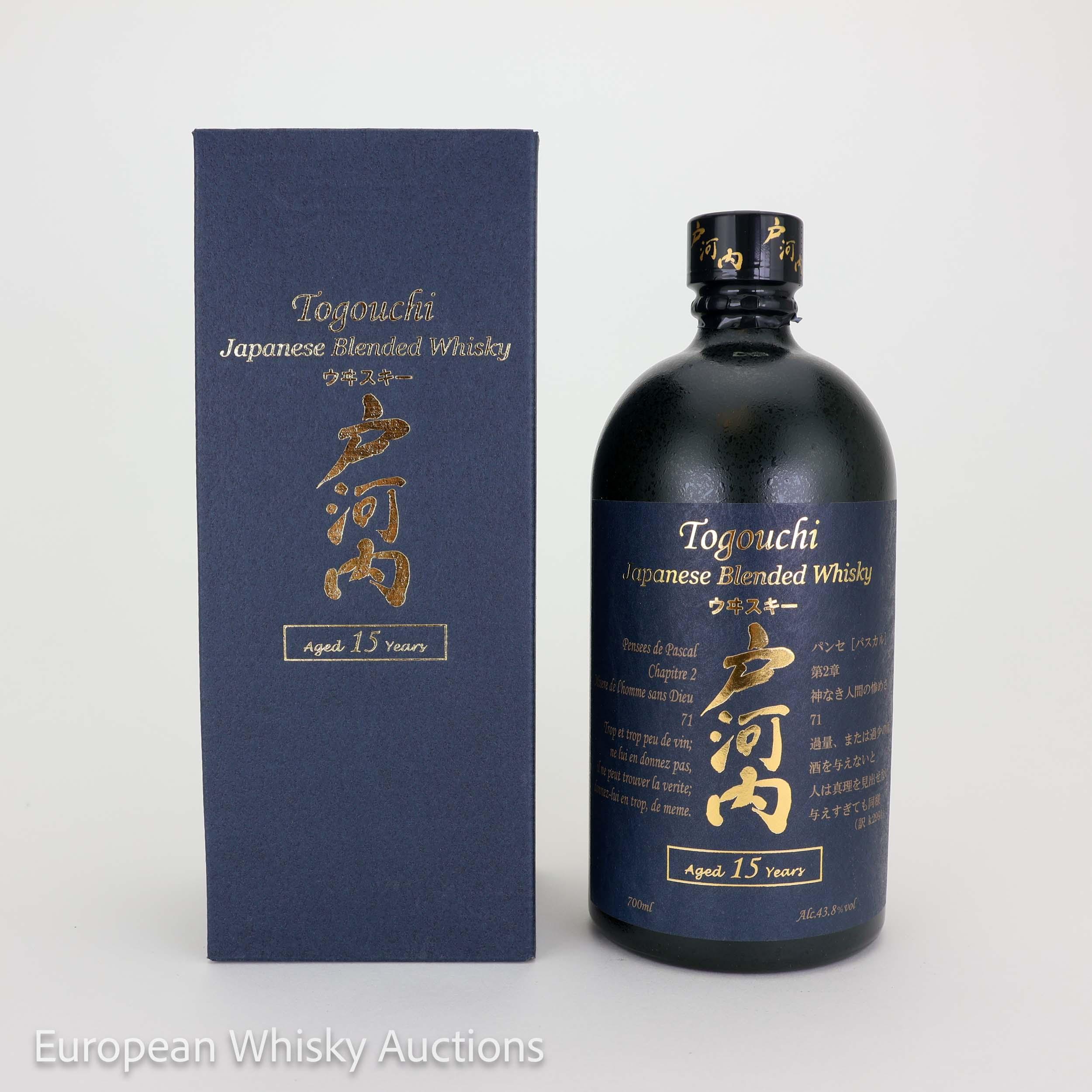 Togouchi 15 Year Old, Oak Cask, 43.8% whisky bottle