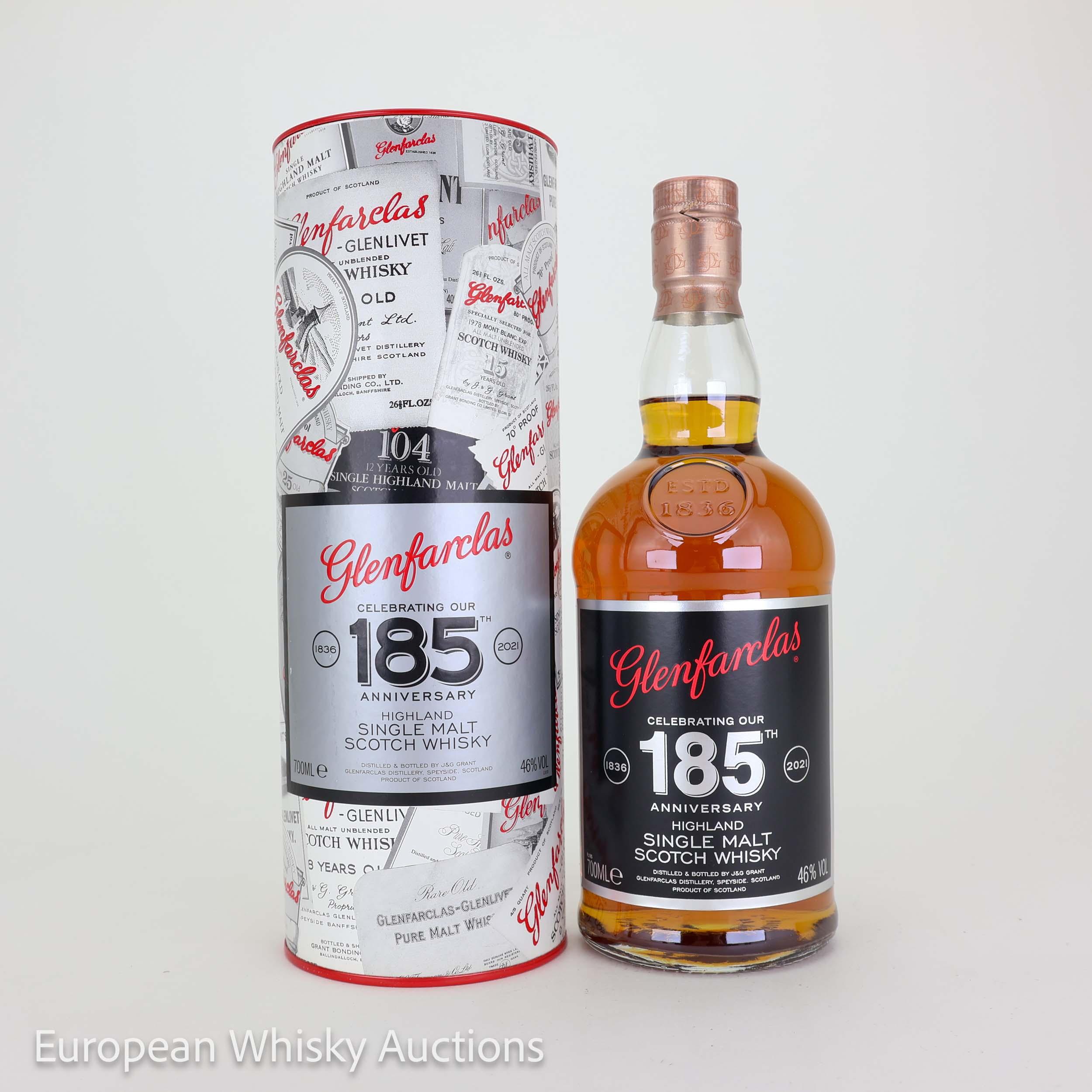 Glenfarclas 185th Anniversary, Sherry Cask, 2021, 46% whisky bottle