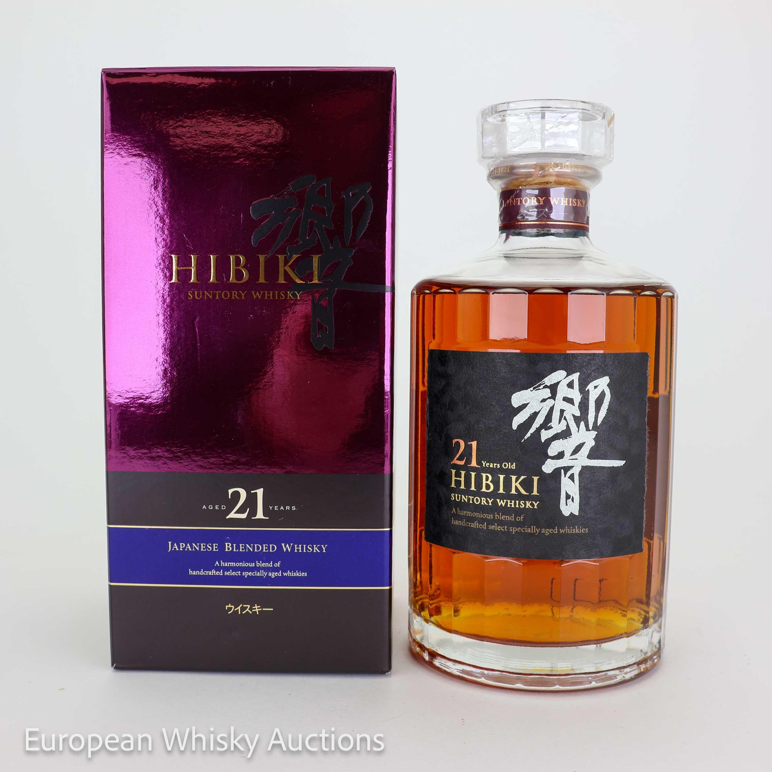 Hibiki 21 Year Old, Mizunara, Sherry & American Oak Cask, 2010, 43% whisky bottle
