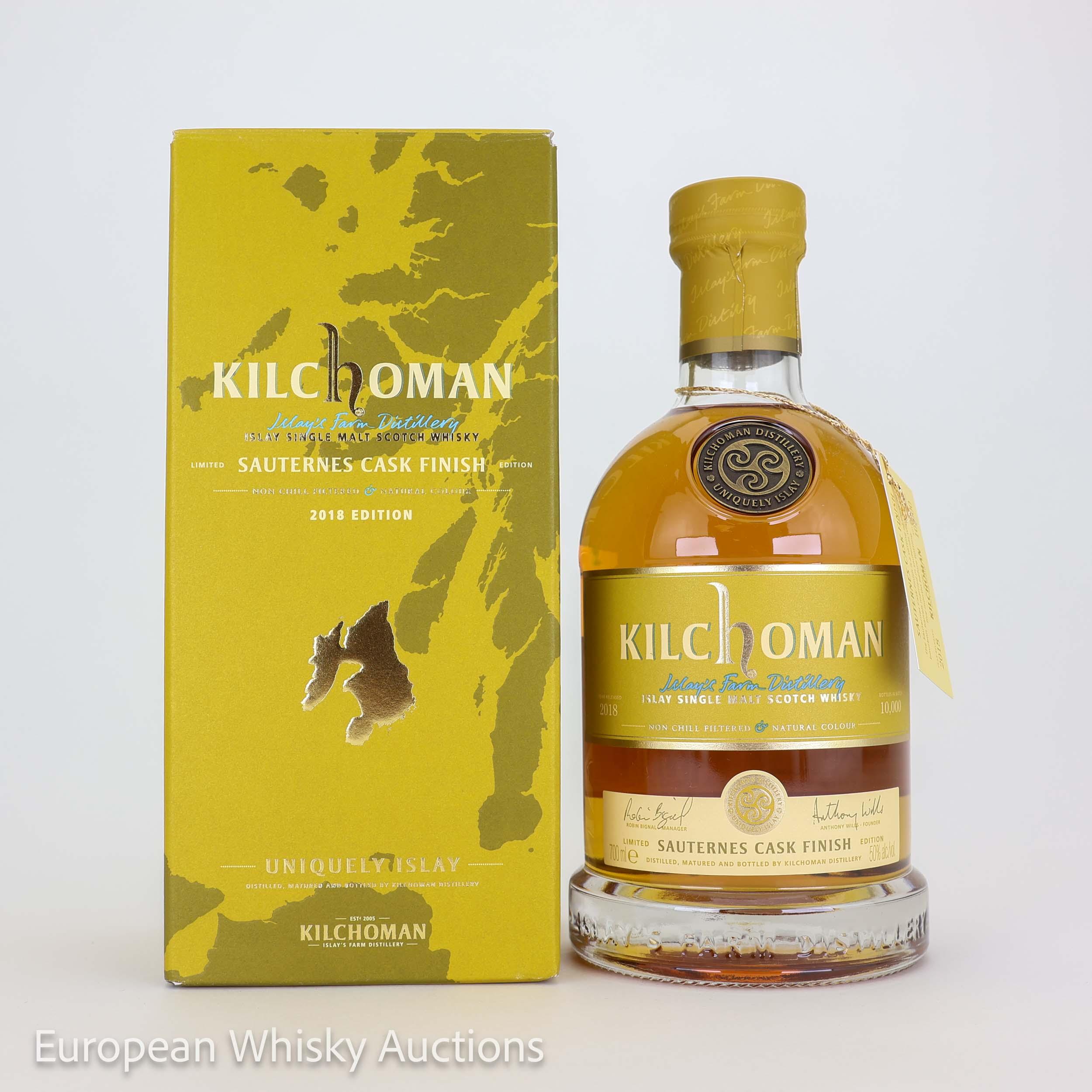 Kilchoman Sauternes Cask Finish 6 Year Old, Bourbon & Sauternes Cask, 2018, 50% whisky bottle