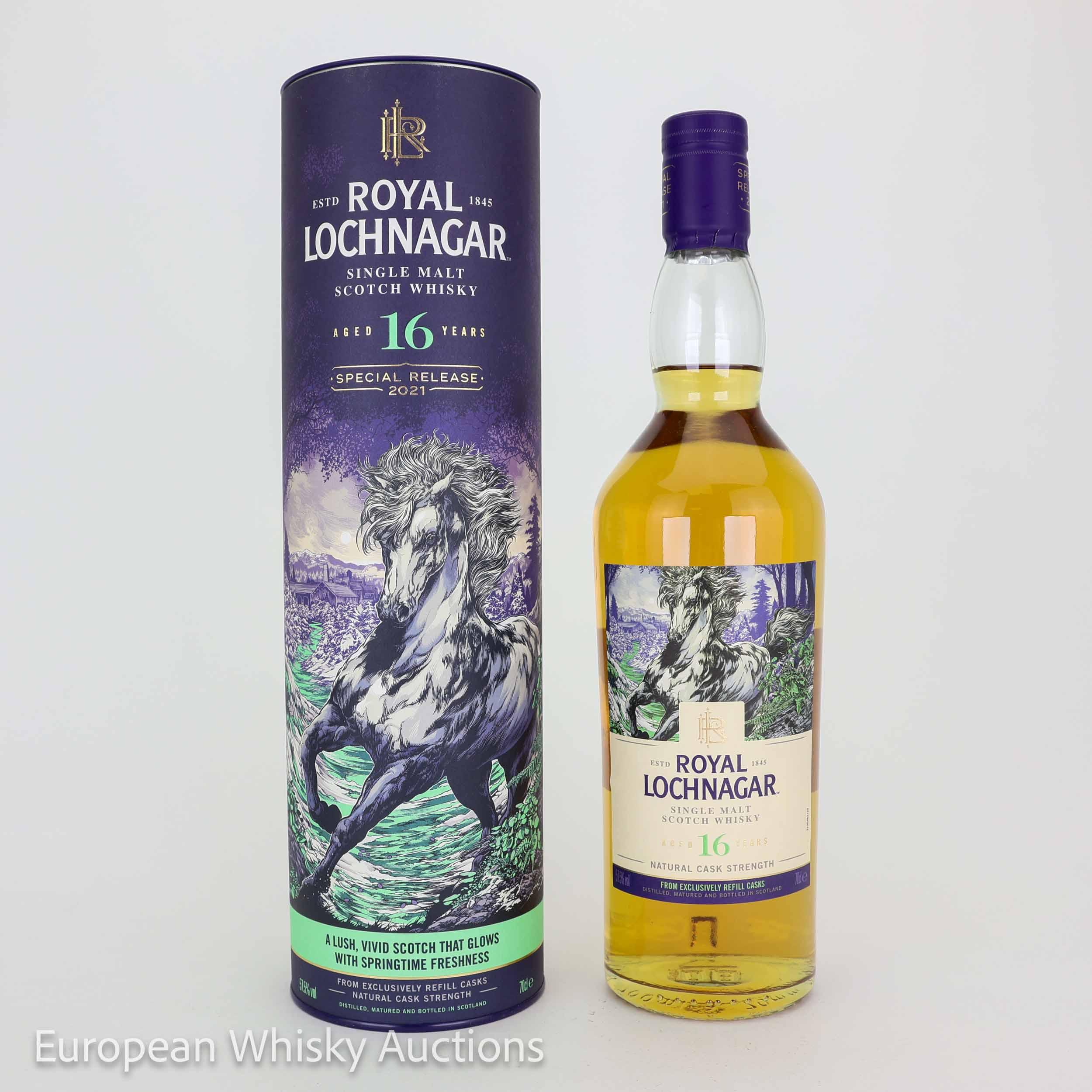 Royal Lochnagar Special Release 16 Year Old, American & European Oak Refill Cask, 2021, 57.5% whisky bottle