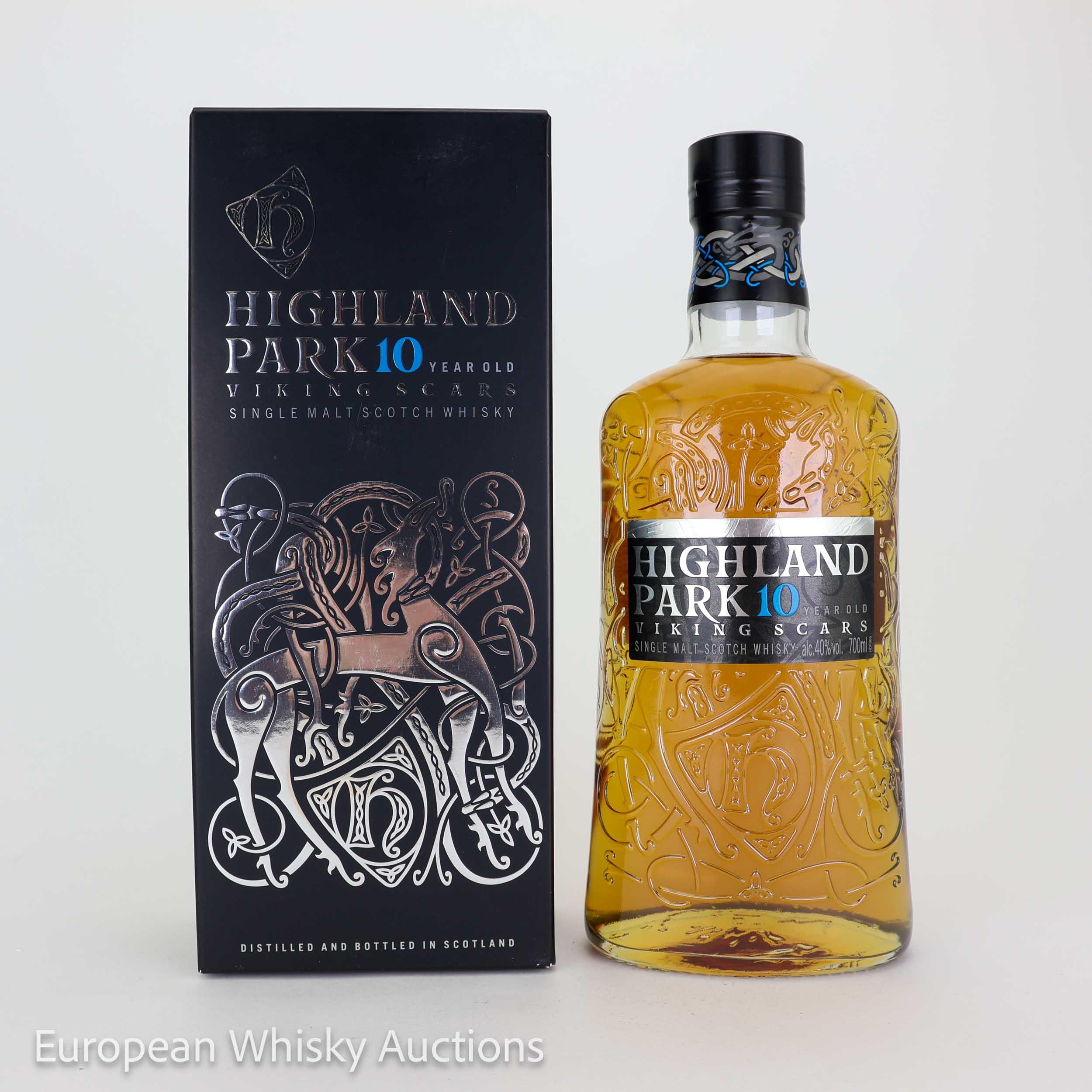 Highland Park Viking Scars 10 Year Old, Sherry & Bourbon Cask, 40% whisky bottle