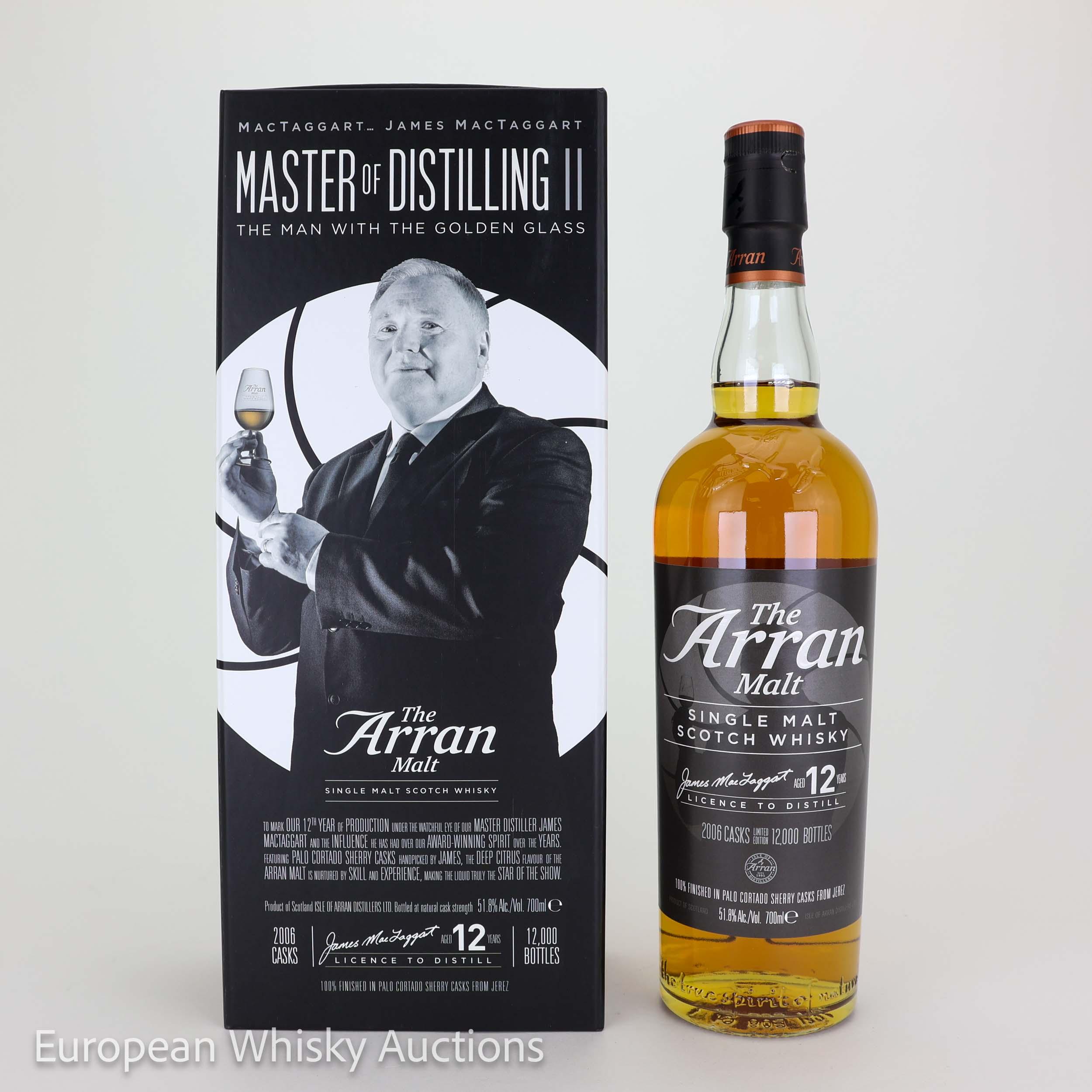 Arran Master of Distilling II 12 Year Old, Palo Cortado Sherry Cask, 2019, 51.8% whisky bottle