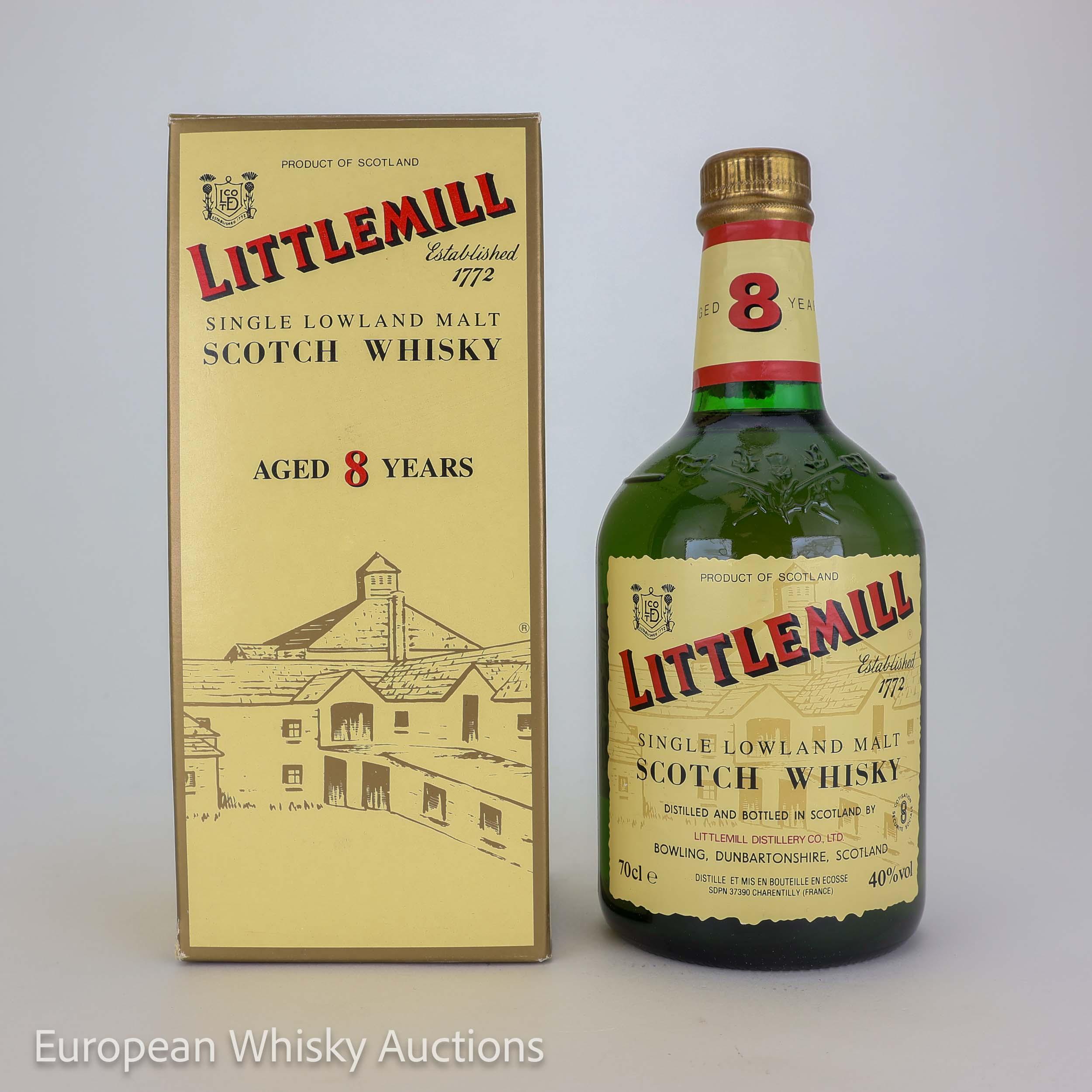 Littlemill 08-years-old 8 Year Old, 40% whisky bottle