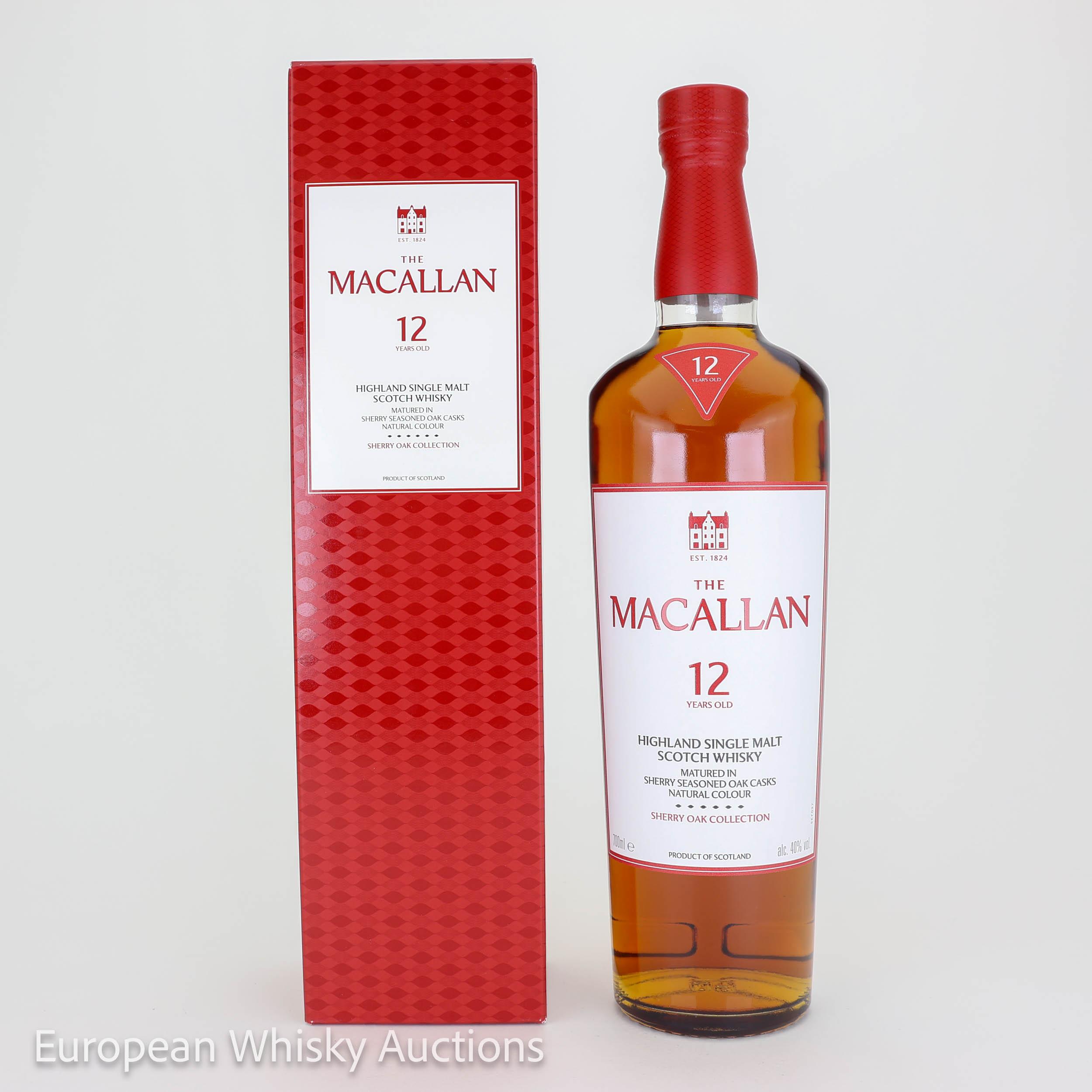 Macallan Sherry Oak 12 Year Old, Sherry Cask, 40%, 70cl whisky bottle
