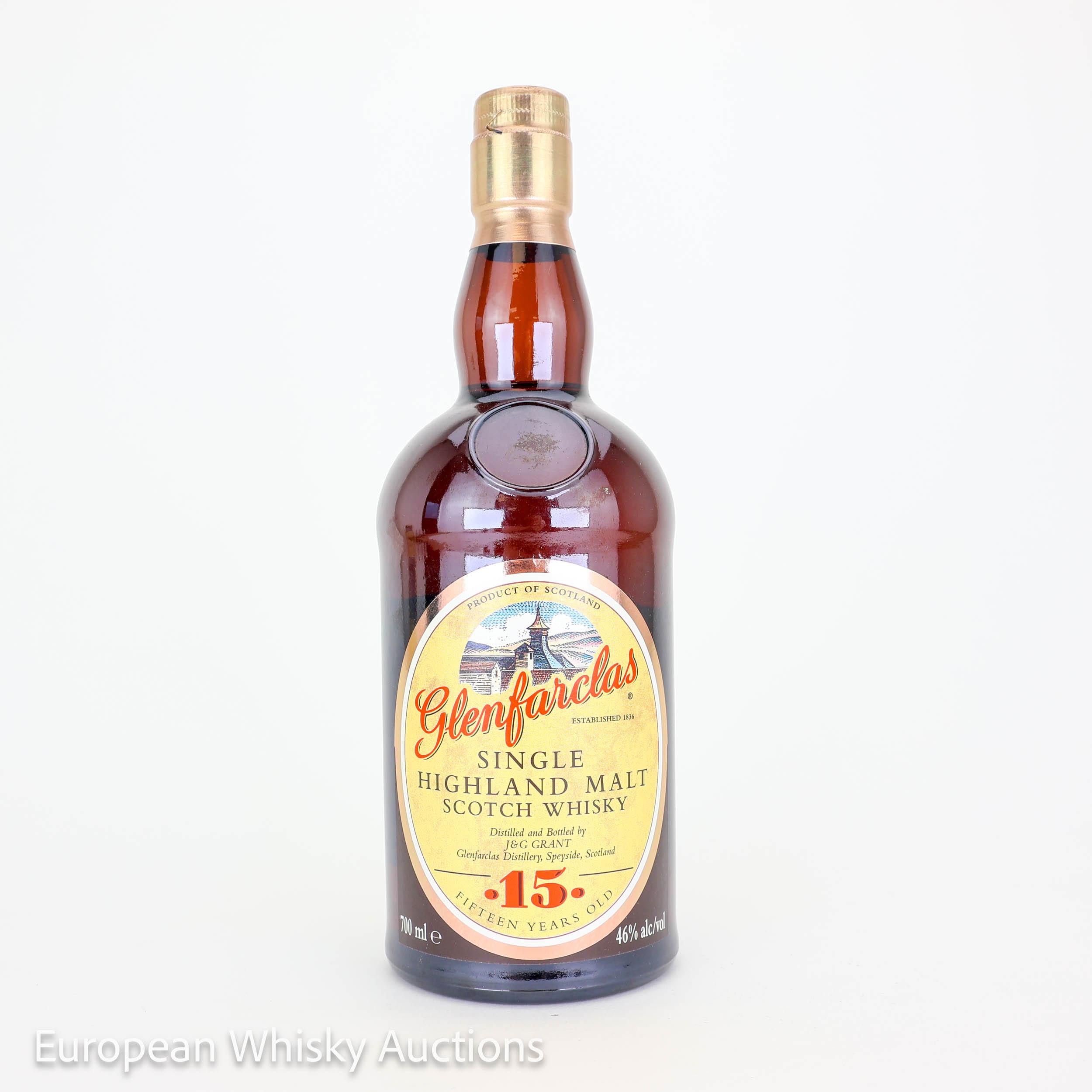 Glenfarclas 15 Year Old (1990s), Sherry Cask, 46% whisky bottle