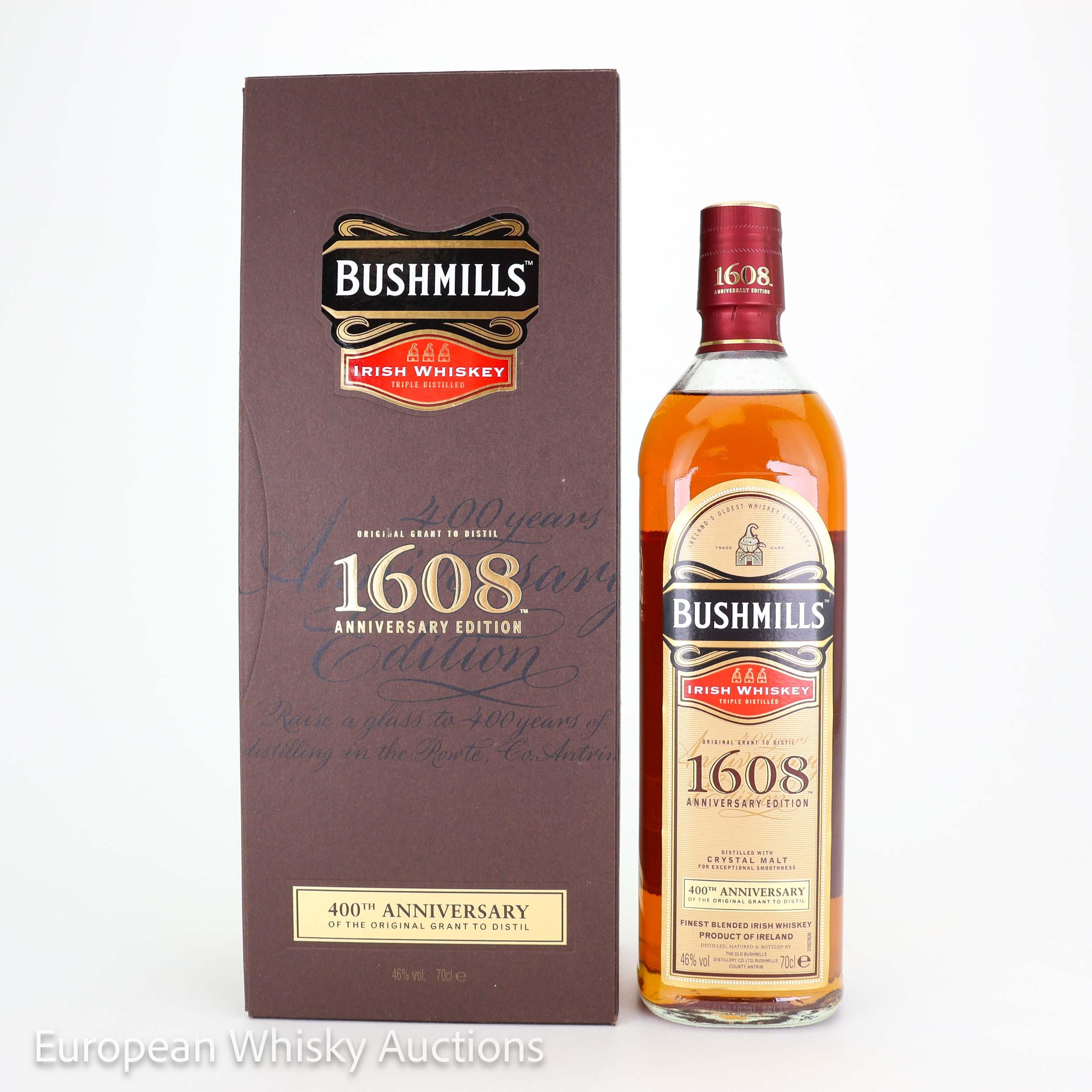 Bushmills 1608 400th Anniversary, Bourbon & Sherry Cask, 2008, 46% whisky bottle