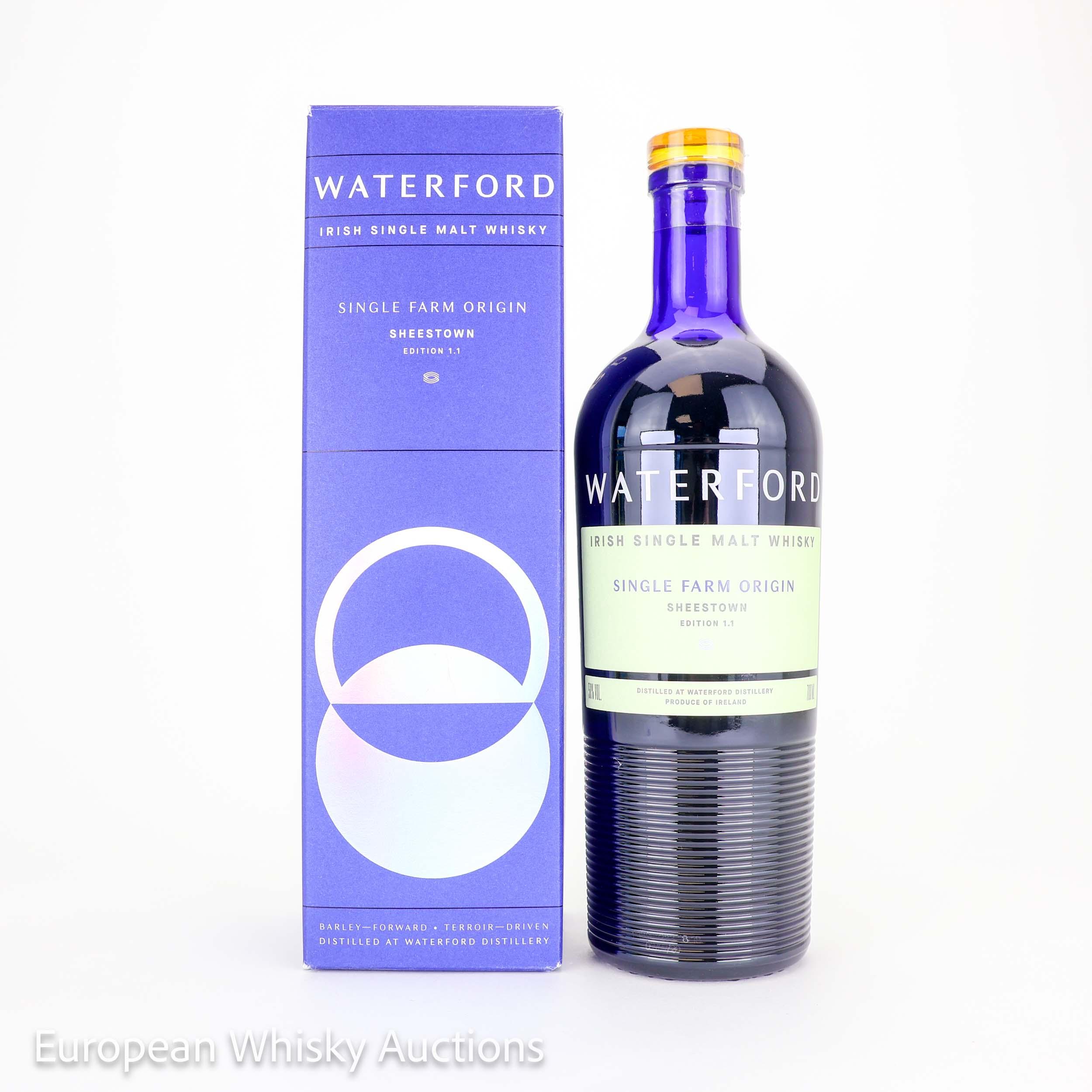 Waterford Single Farm Origin Sheestown Edition 1.1 4 Year Old, American & French Oak, Vin Doux Naturel Cask, 2020, 50% whisky bottle