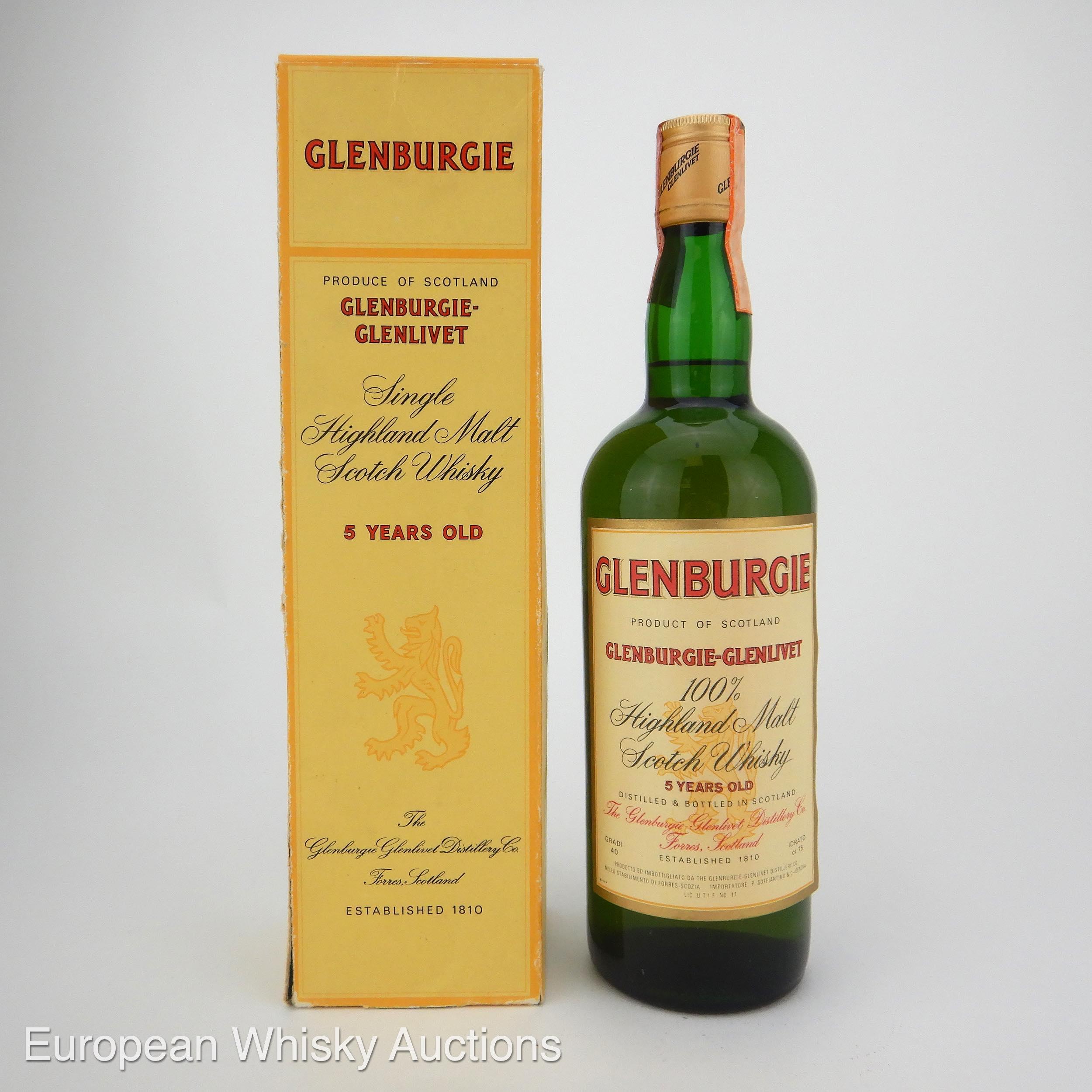 Glenburgie 5 Year Old, American Oak Ex-Bourbon Cask, 40% whisky bottle