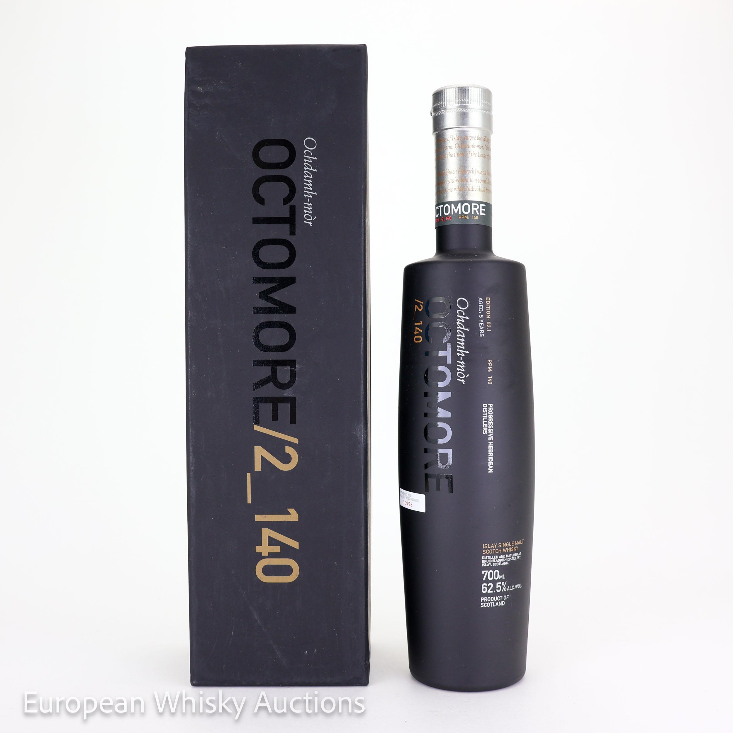 Bruichladdich Octomore Edition 02.1 / 2 5 Year Old, American Oak Cask, Edition 02.1, 2009, 62.5% whisky bottle
