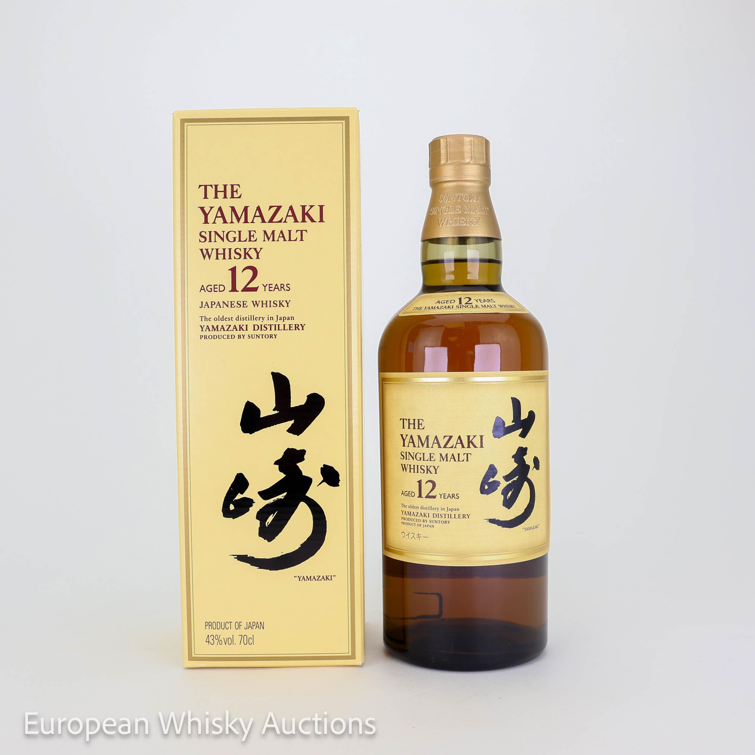Yamazaki Single Malt 12 Year Old, American Oak, Spanish Oak & Mizunara Oak Cask, 43%, 70cl whisky bottle