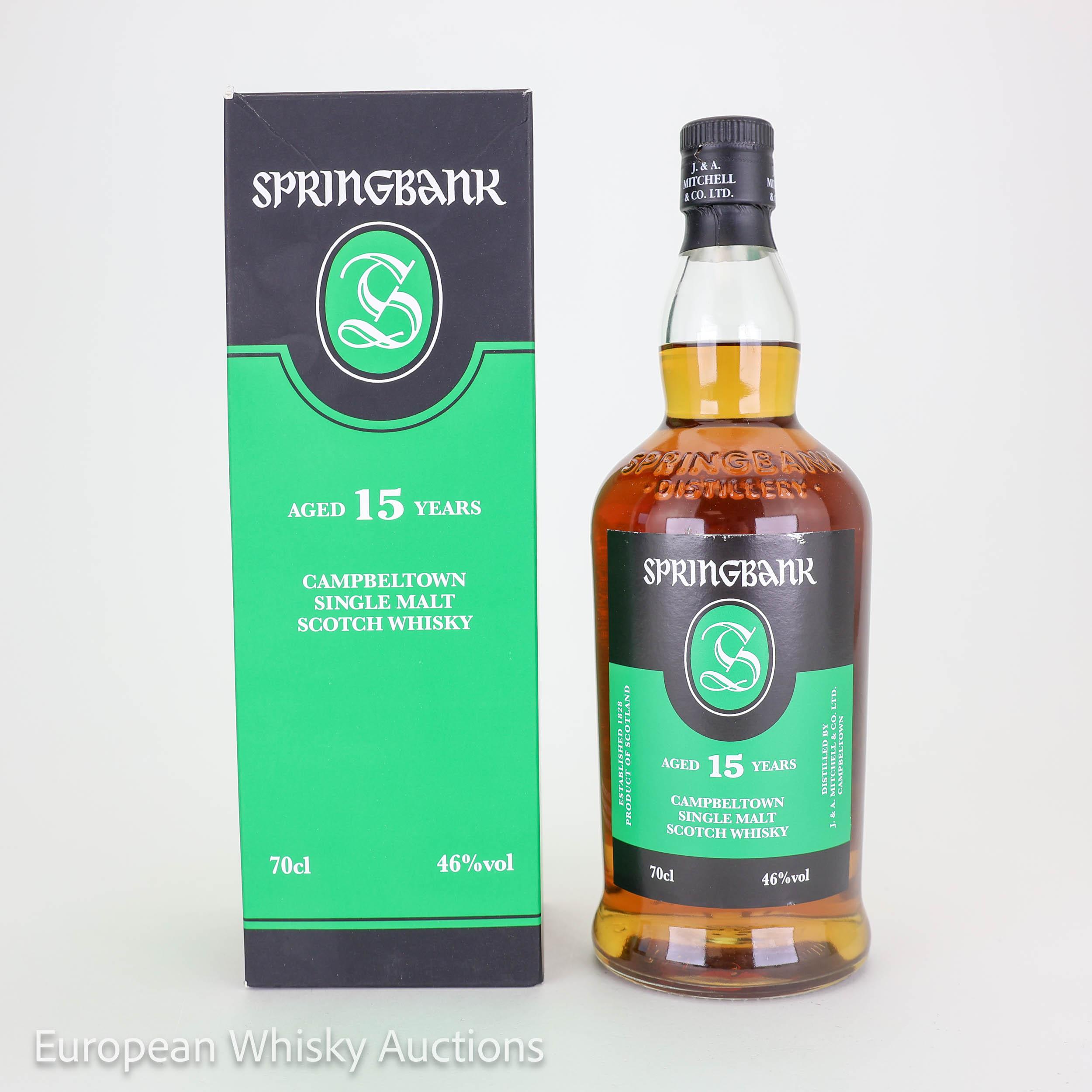 Springbank 15 Year Old, 2020, 46% whisky bottle