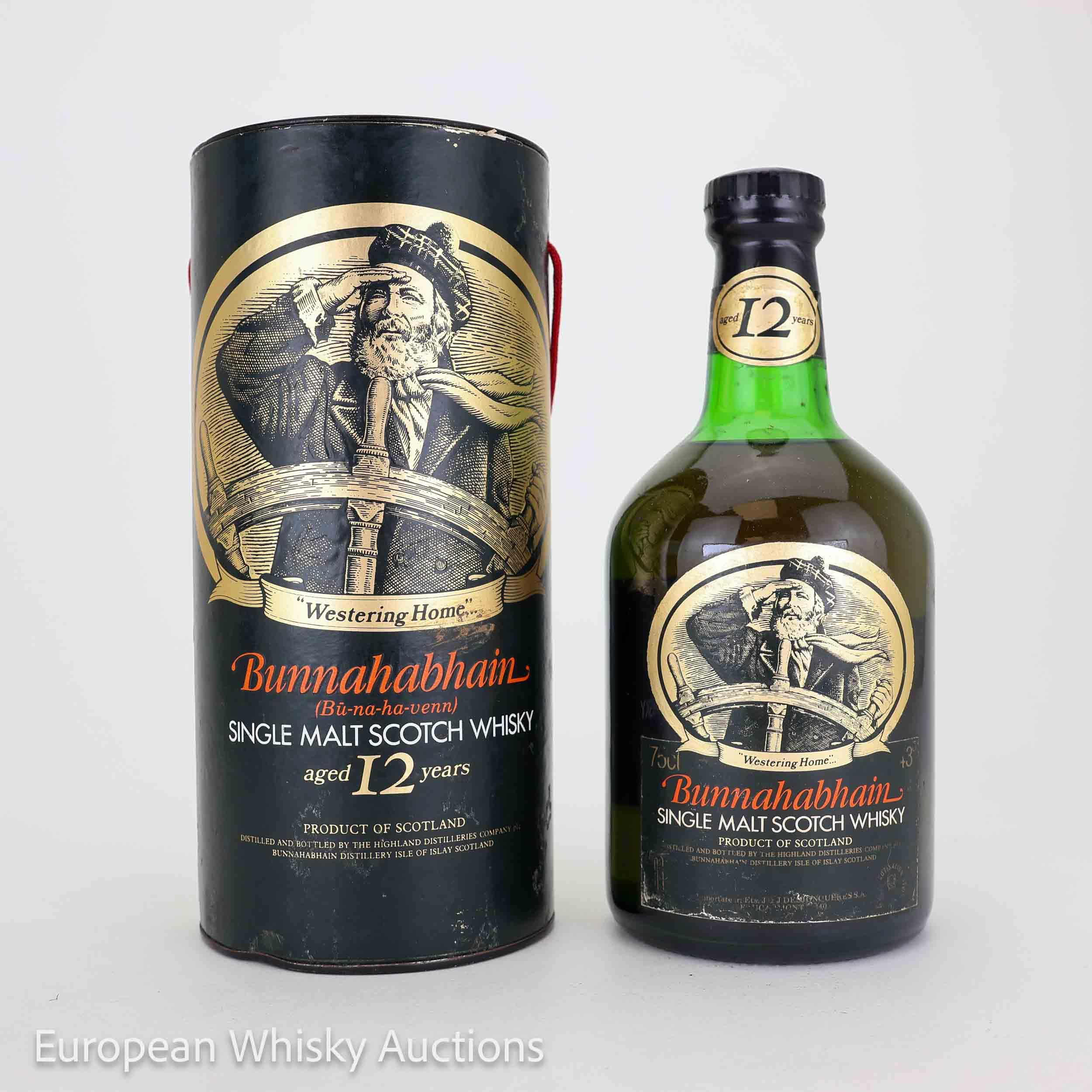 Bunnahabhain 12 Year Old, Bourbon & Sherry Cask, 1979, 43% whisky bottle