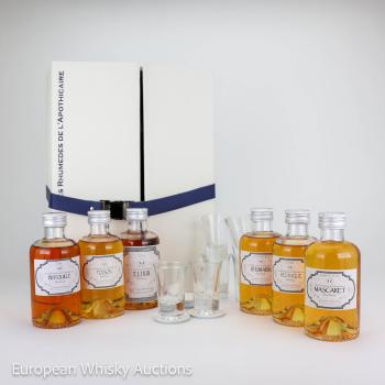 Les Rhumèdes de L’Apothicaire gifbox ~ 6 x 25cl. + glasses
