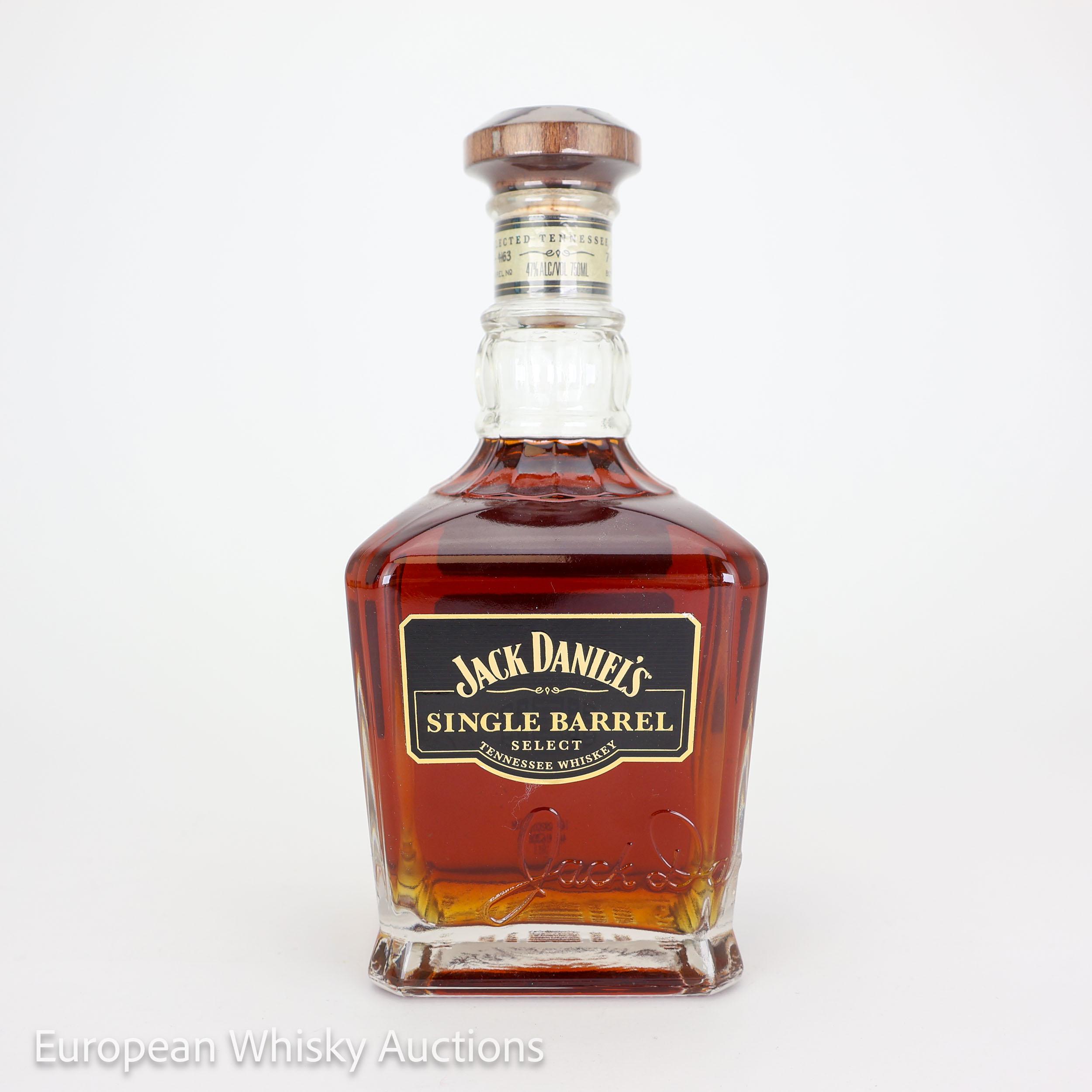 Jack Daniels Single Barrel Select 750ml w/Gift Box, New Charred American Oak Cask, Cask #12-3832, 2009, 47% whisky bottle