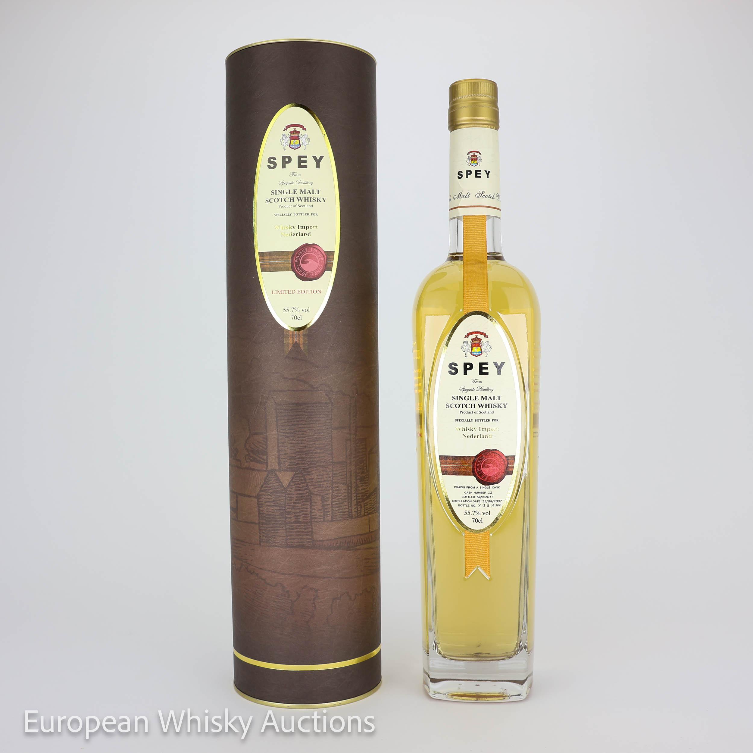 Speyside Distillery SPEY 10 Year Old, Sherry Cask, Cask #12, 2017, 55.7% whisky bottle