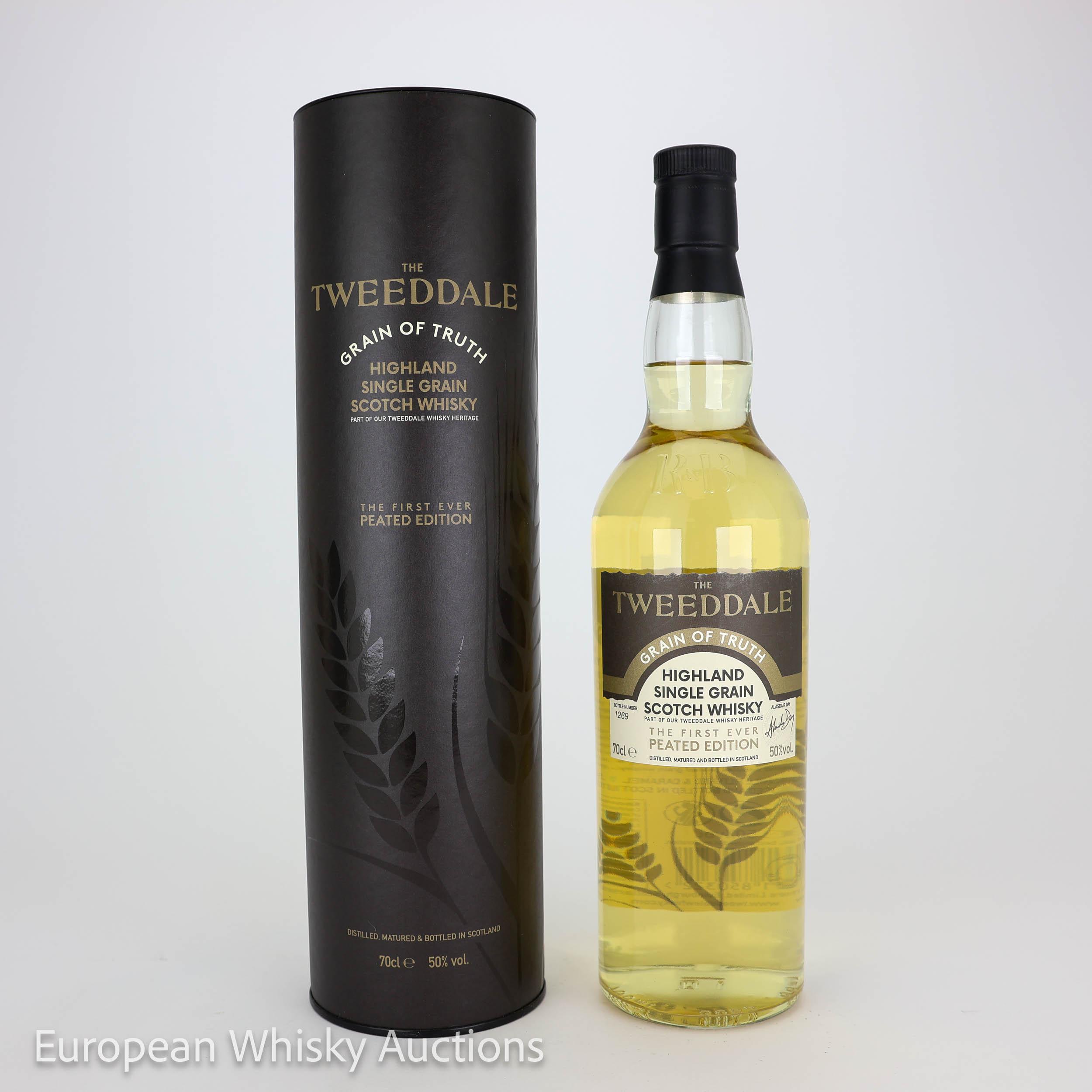 Tweeddale Grain of Truth Peated Edition, Bourbon Cask, 2019, 50% whisky bottle