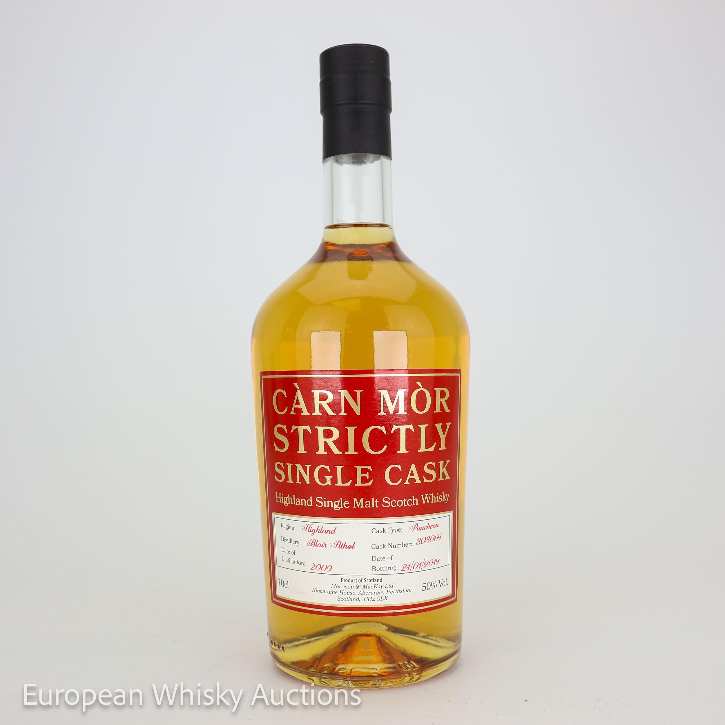Blair Athol Càrn Mòr Strictly Single Cask #10 Year Old, Puncheon Cask, Cask #303069, 2009, Morrison & MacKay, 50% whisky bottle