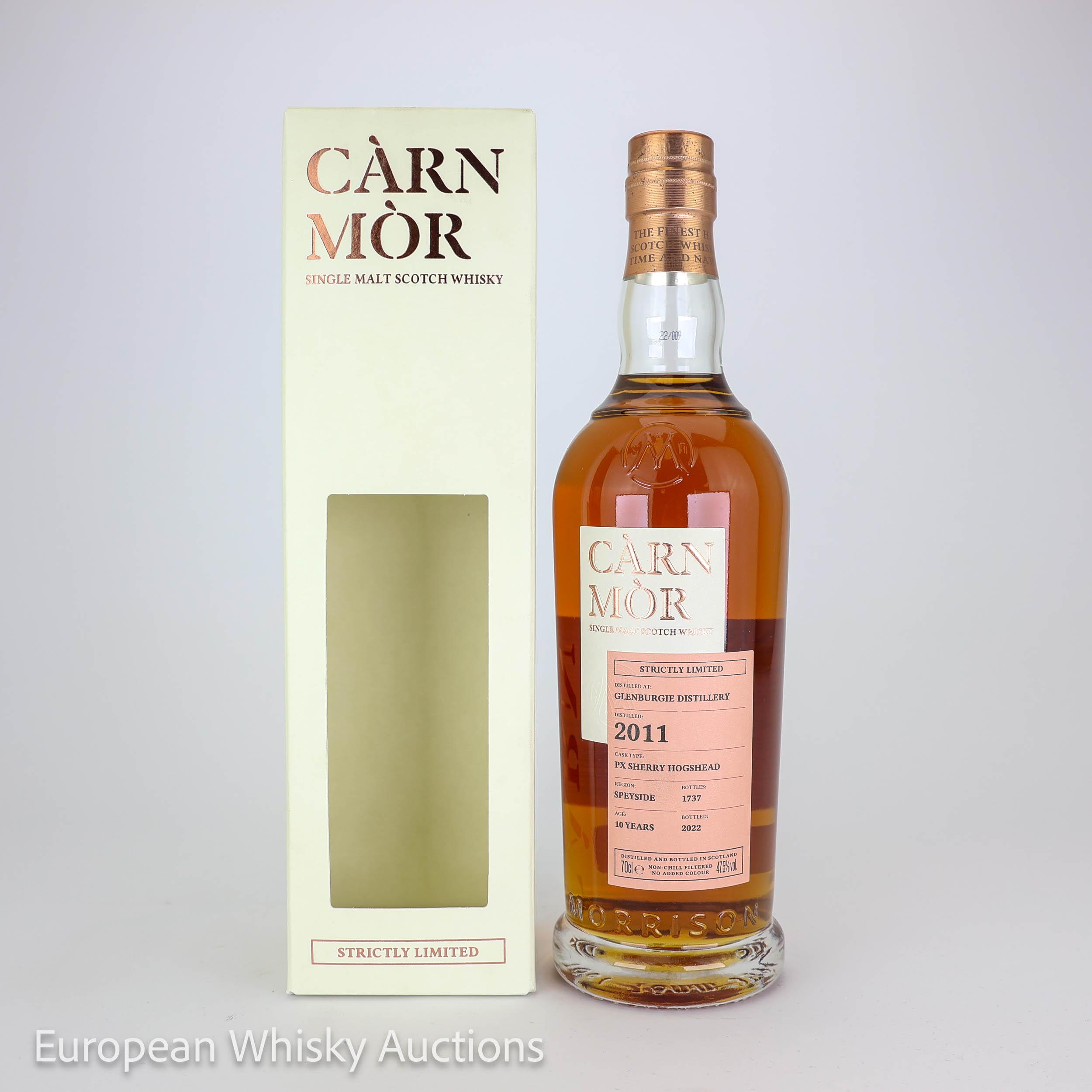Glenburgie Strictly Limited 10 Year Old, Sherry Cask, 2011, Morrison Scotch Whisky Distillers, 47.5% whisky bottle