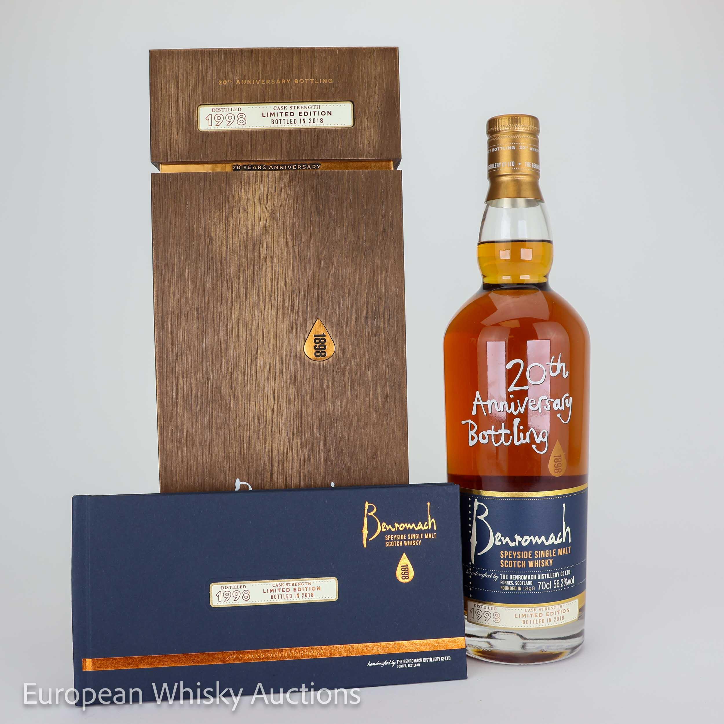 Benromach 20th Anniversary Bottling 19 Year Old, Bourbon & Sherry Cask, 2018, 56.2% whisky bottle
