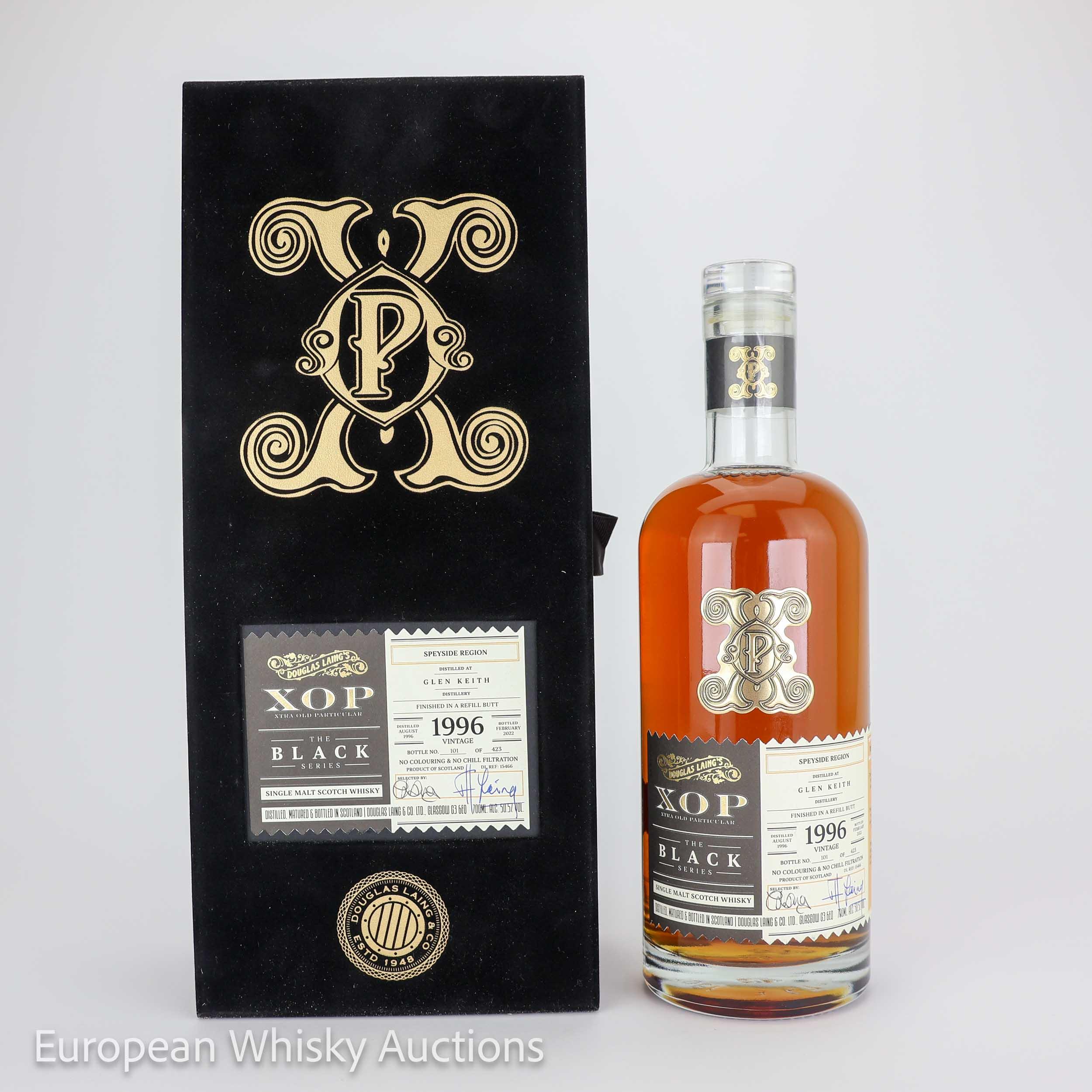 Glen Keith XOP The Black Series 25 Year Old, Refill Butt Cask, Cask #DL 15466, 1996, Douglas Laing, 50.5% whisky bottle