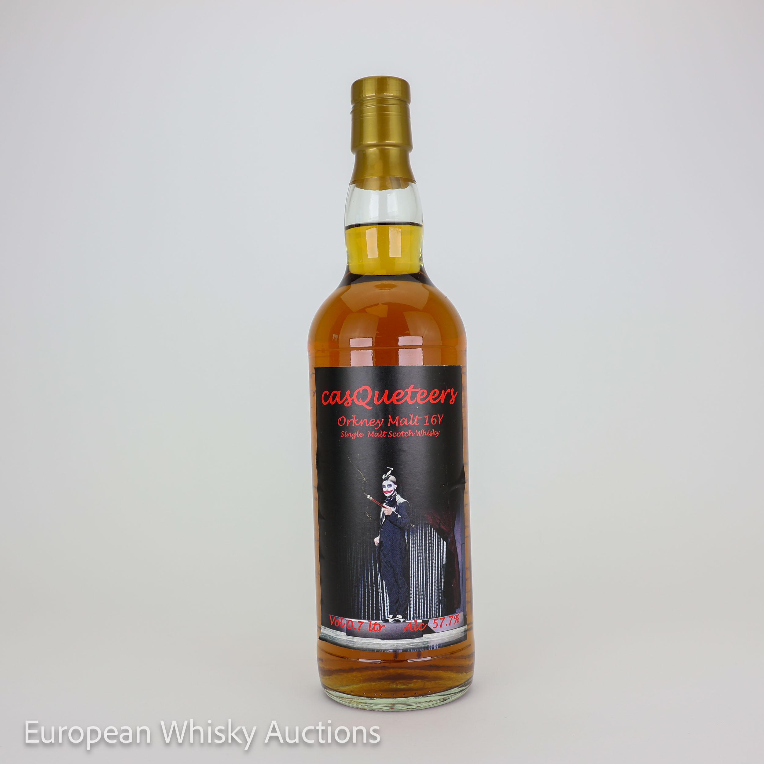 Highland Park Orkney Malt 16 Year Old, Oloroso Sherry Cask, Cask #18, 2004, casQueteers, 57.7% whisky bottle