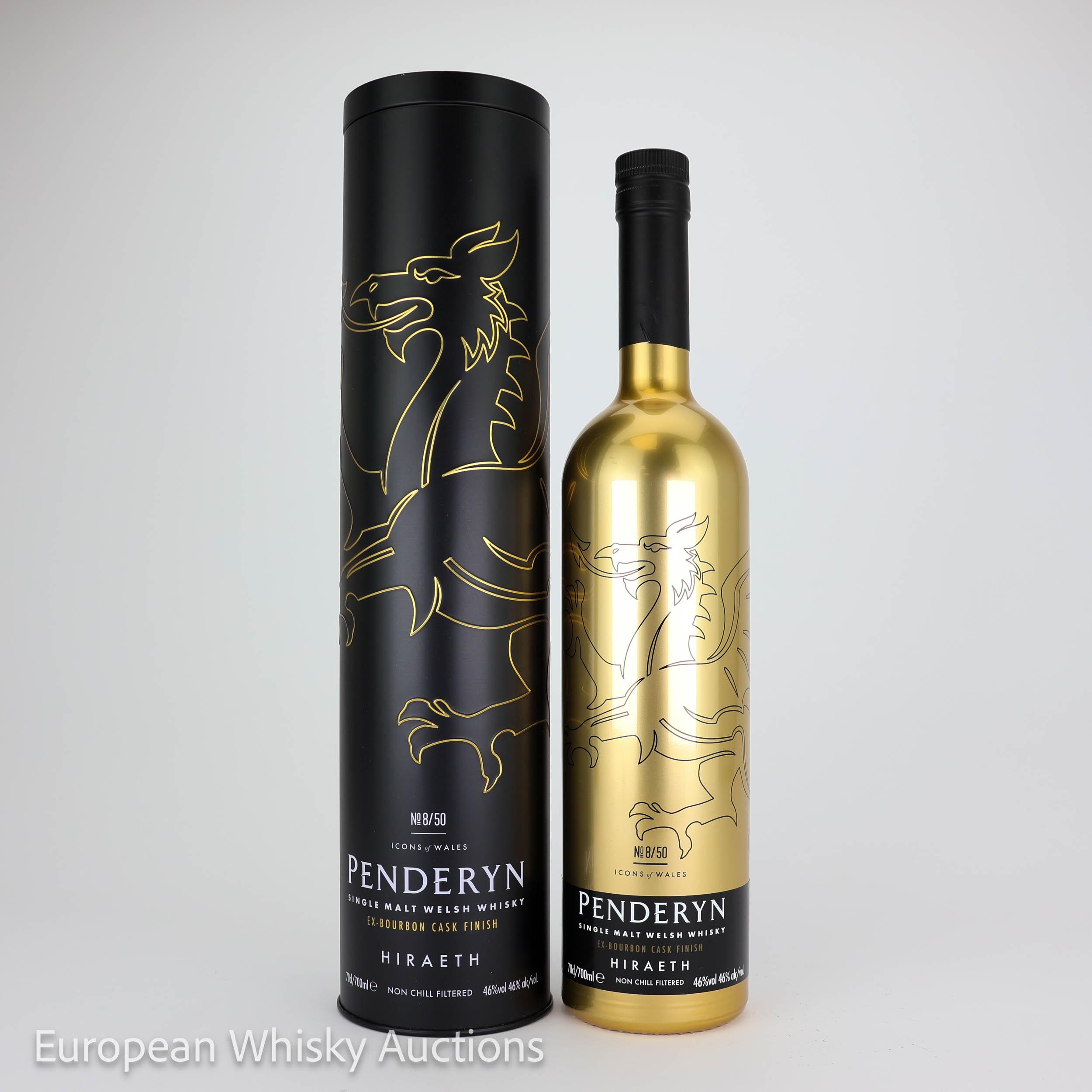 Penderyn Icons of Wales Hiraeth No. 8/50, Bourbon Cask, 2021, 46% whisky bottle