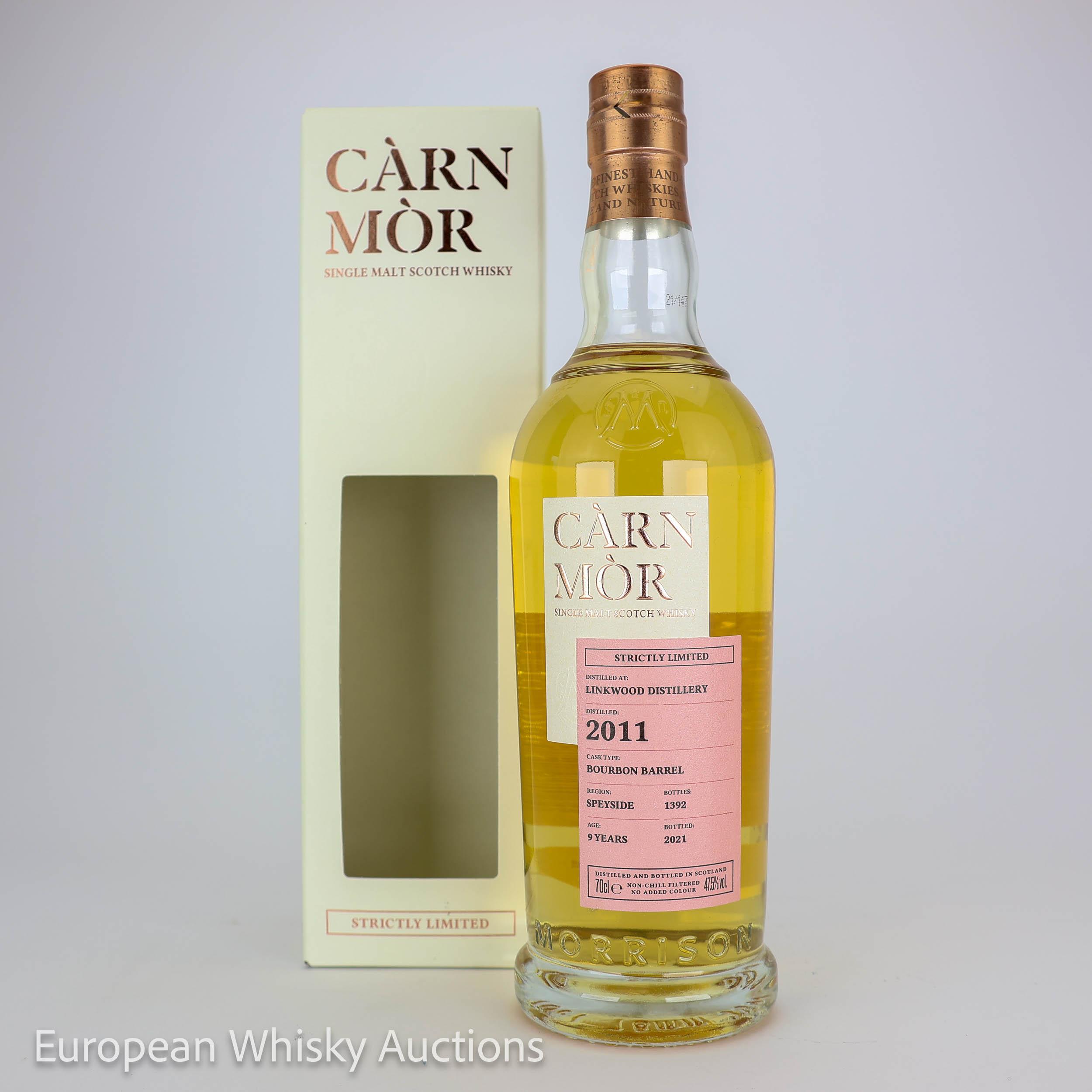 Linkwood Càrn Mòr Strictly Limited 9 Year Old, Bourbon Cask, 2011, Càrn Mòr, 47.5% whisky bottle